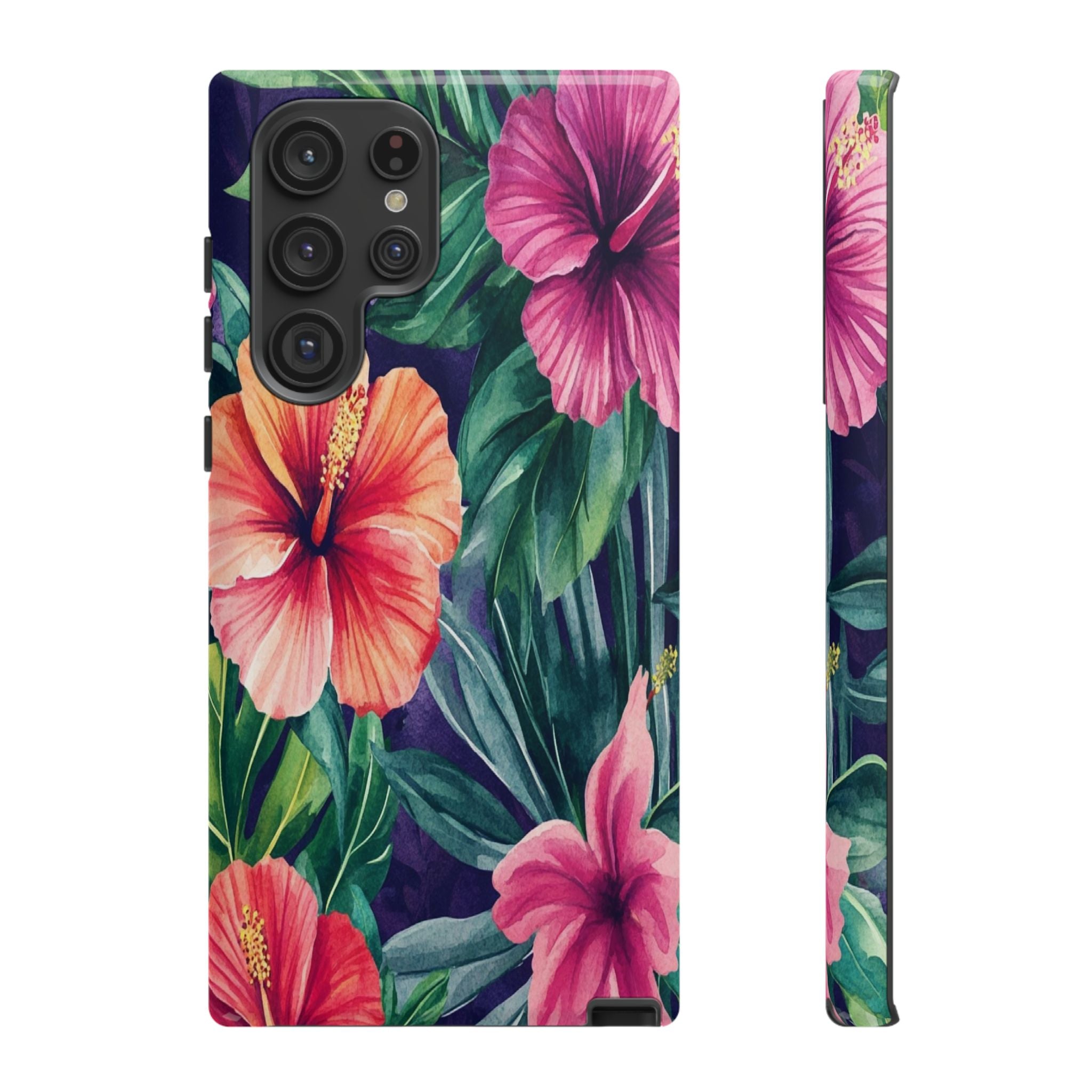 Navy Floral Watercolor