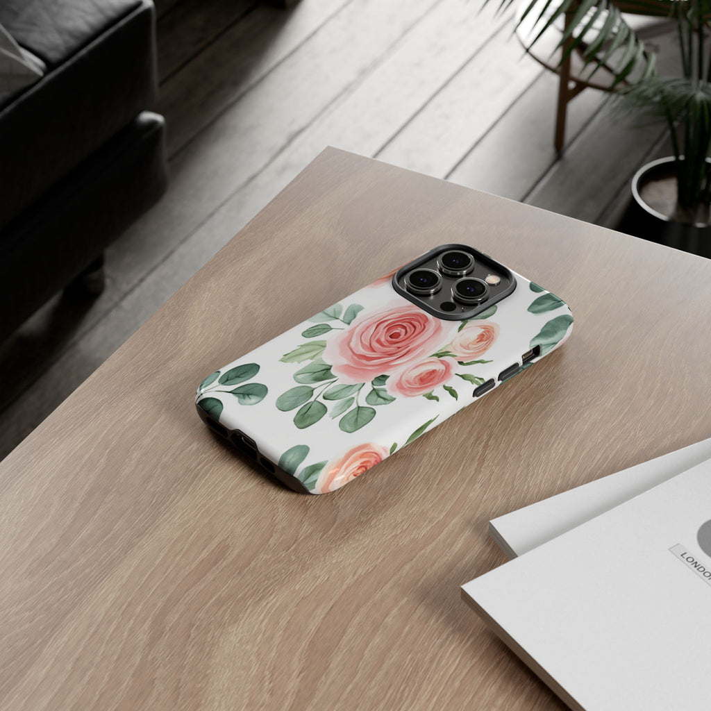 Delicate Watercolor Rose Case