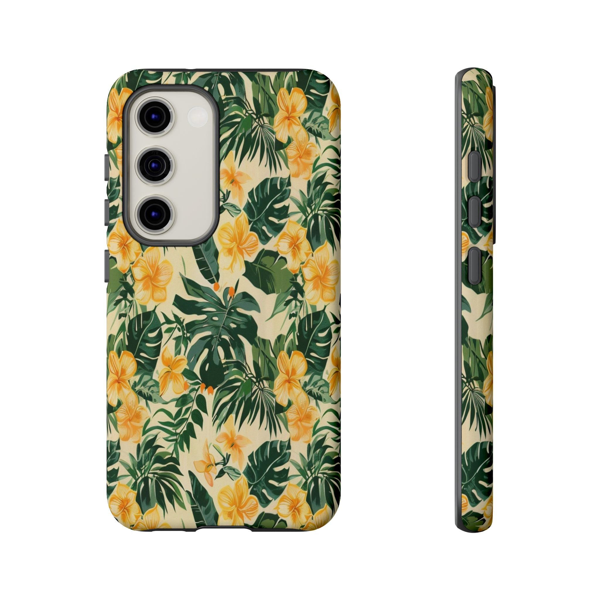 Golden Tropical Blooms