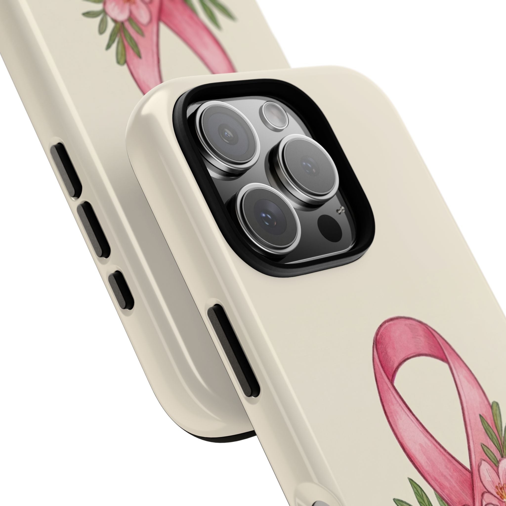 Floral Breast Cancer Awareness Case