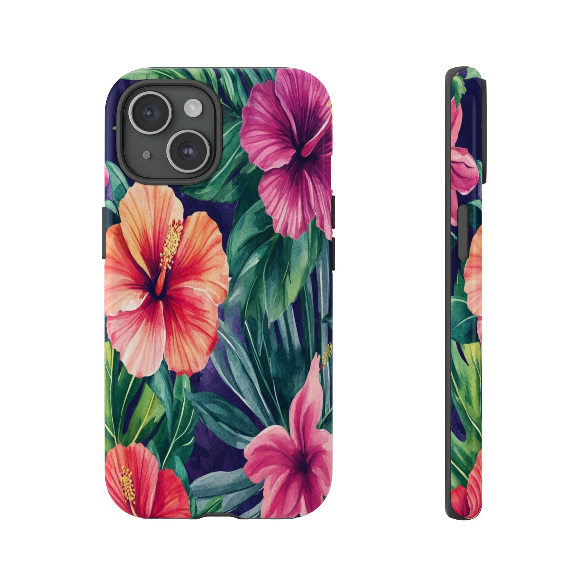 Navy Floral Watercolor