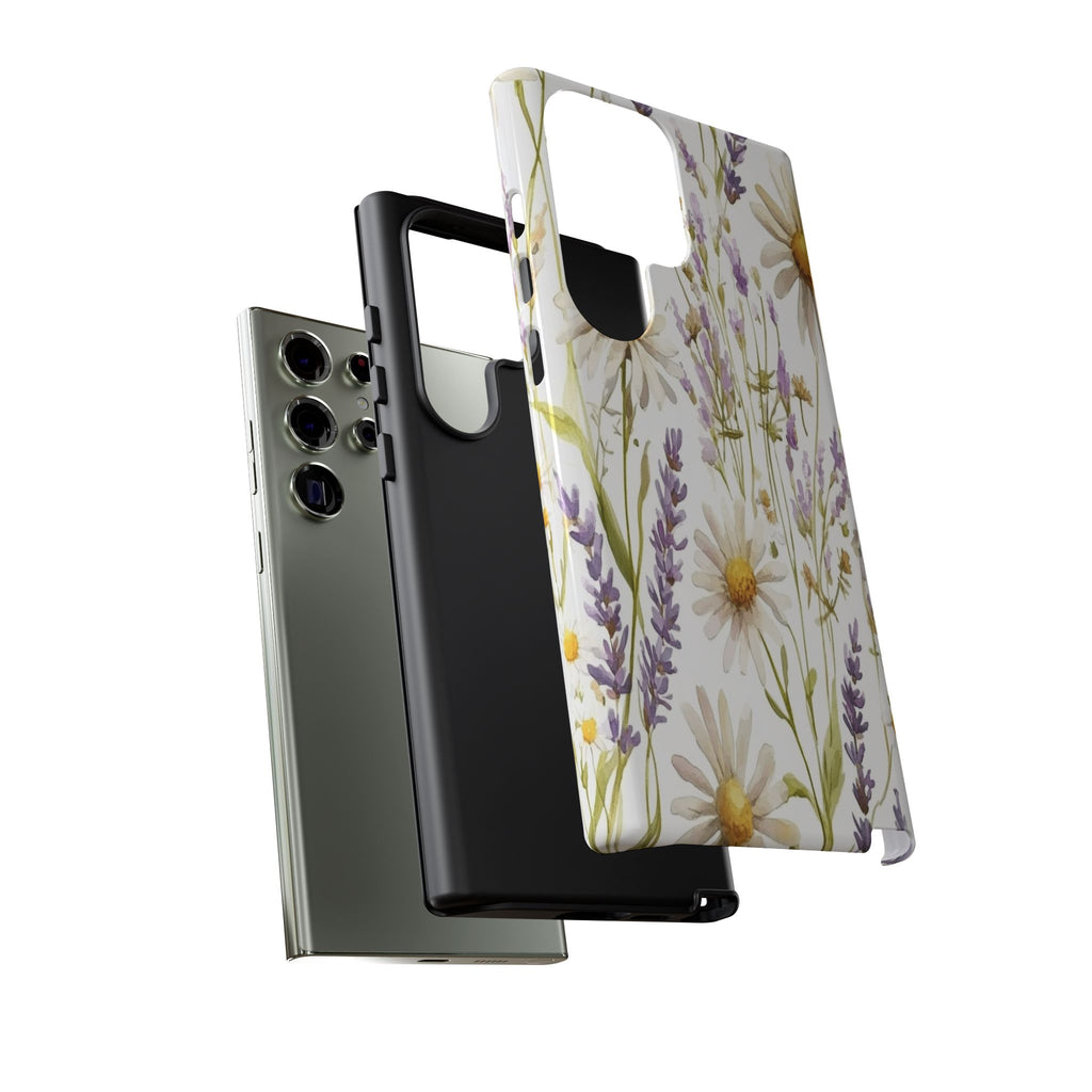 Delicate Watercolor Daisy and Lavender Case
