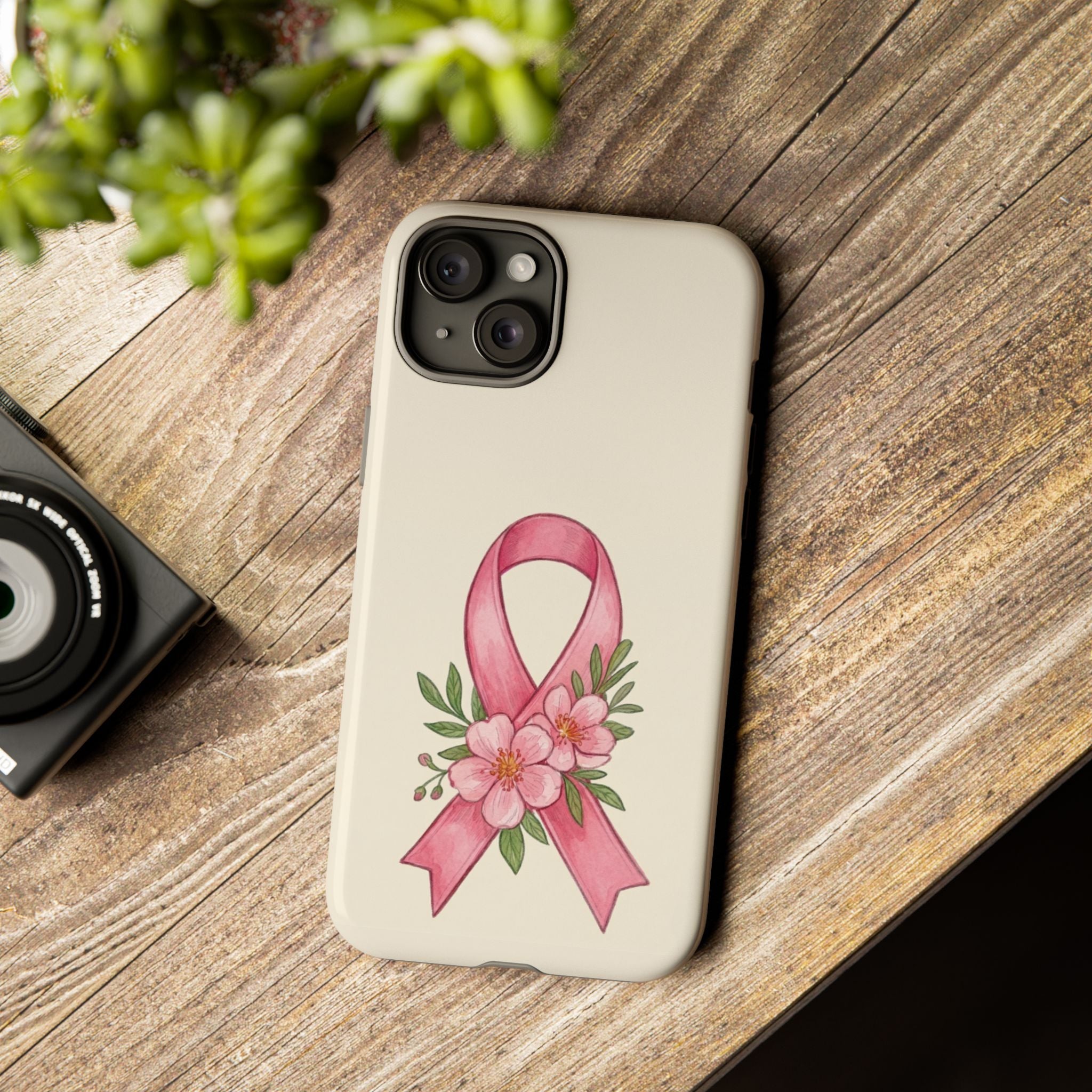 Floral Breast Cancer Awareness Case