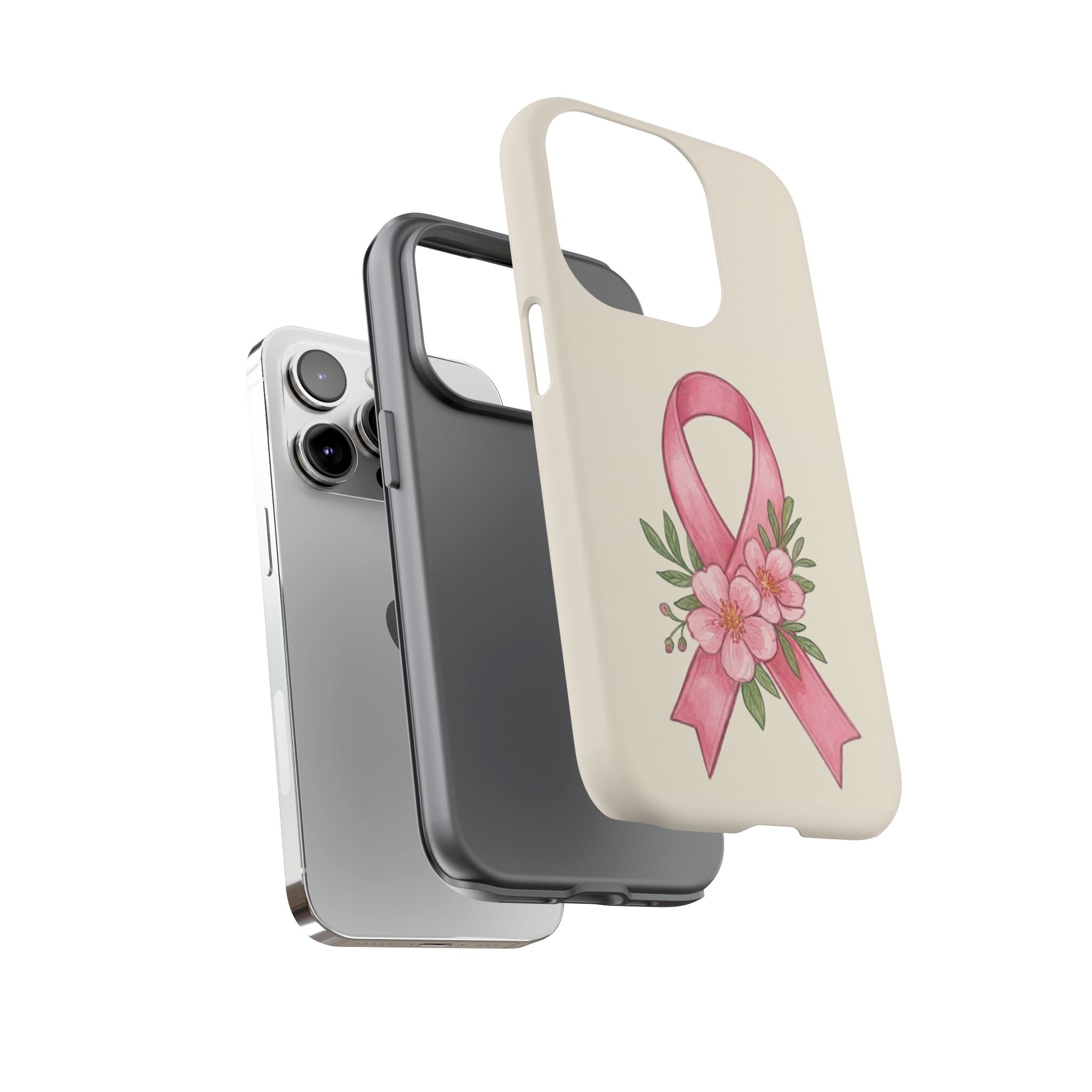 Floral Breast Cancer Awareness Case