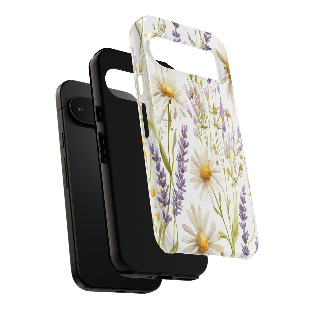 Delicate Watercolor Daisy and Lavender Case