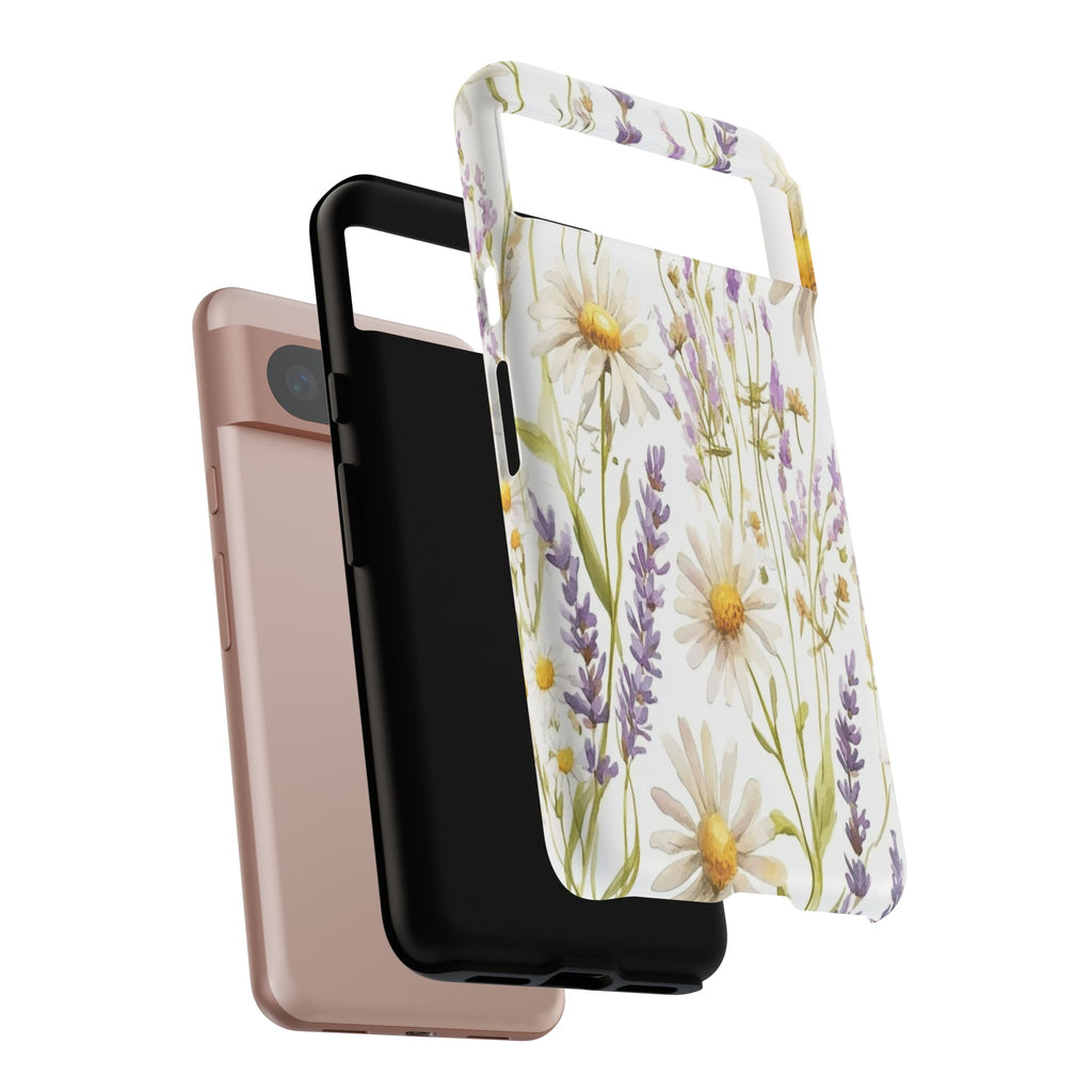 Delicate Watercolor Daisy and Lavender Case