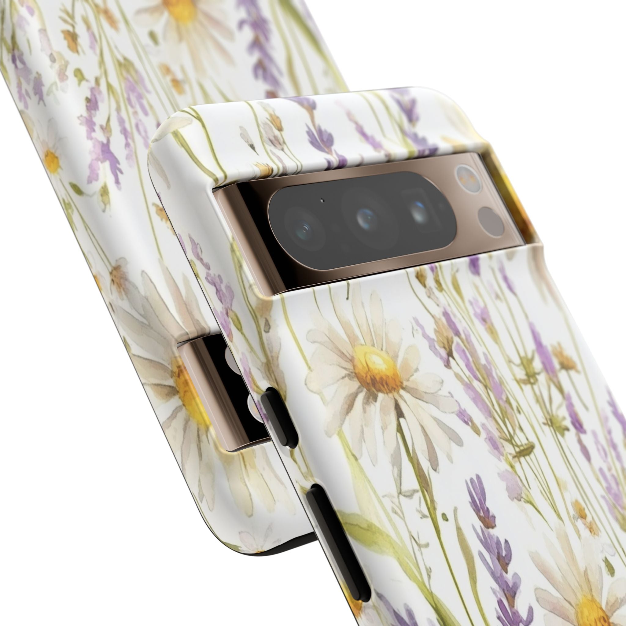 Delicate Watercolor Daisy and Lavender Case