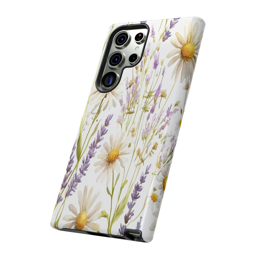Delicate Watercolor Daisy and Lavender Case