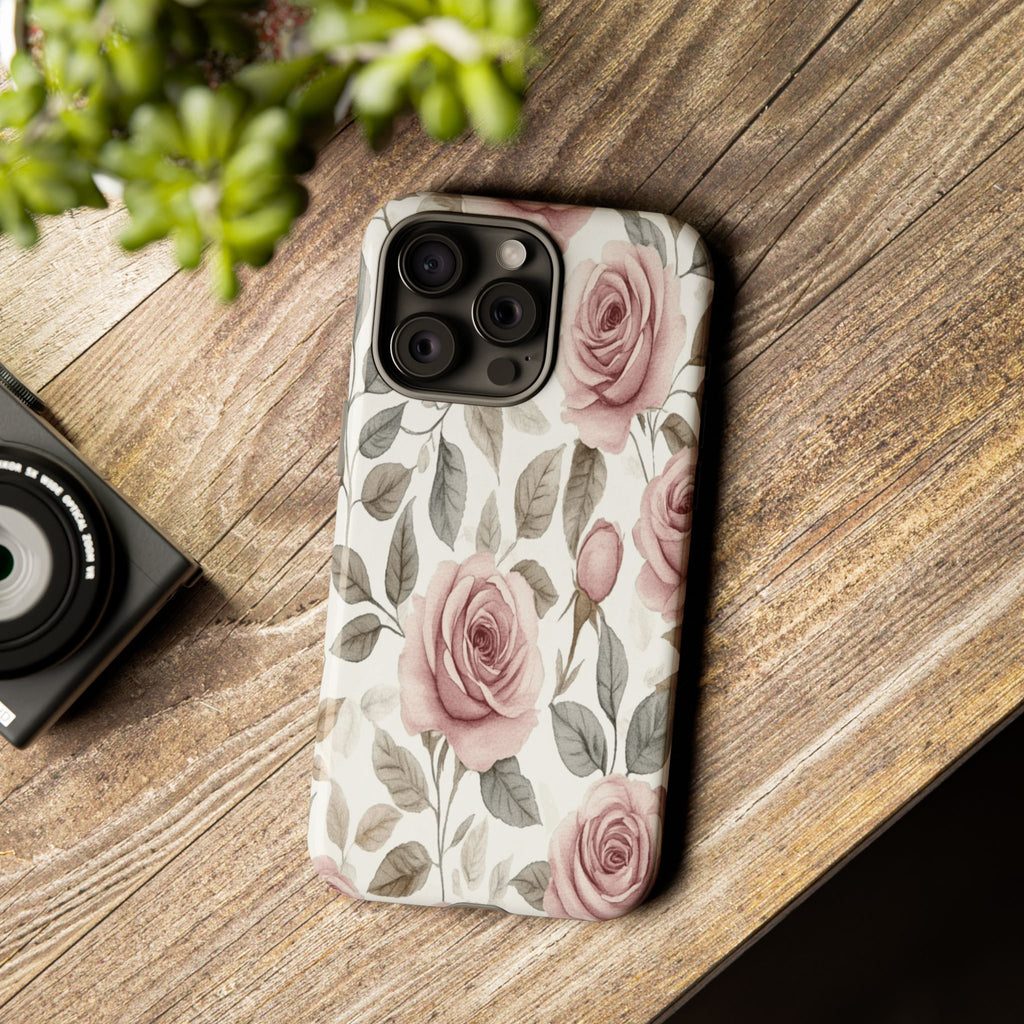 Elegant Watercolor Rose Case