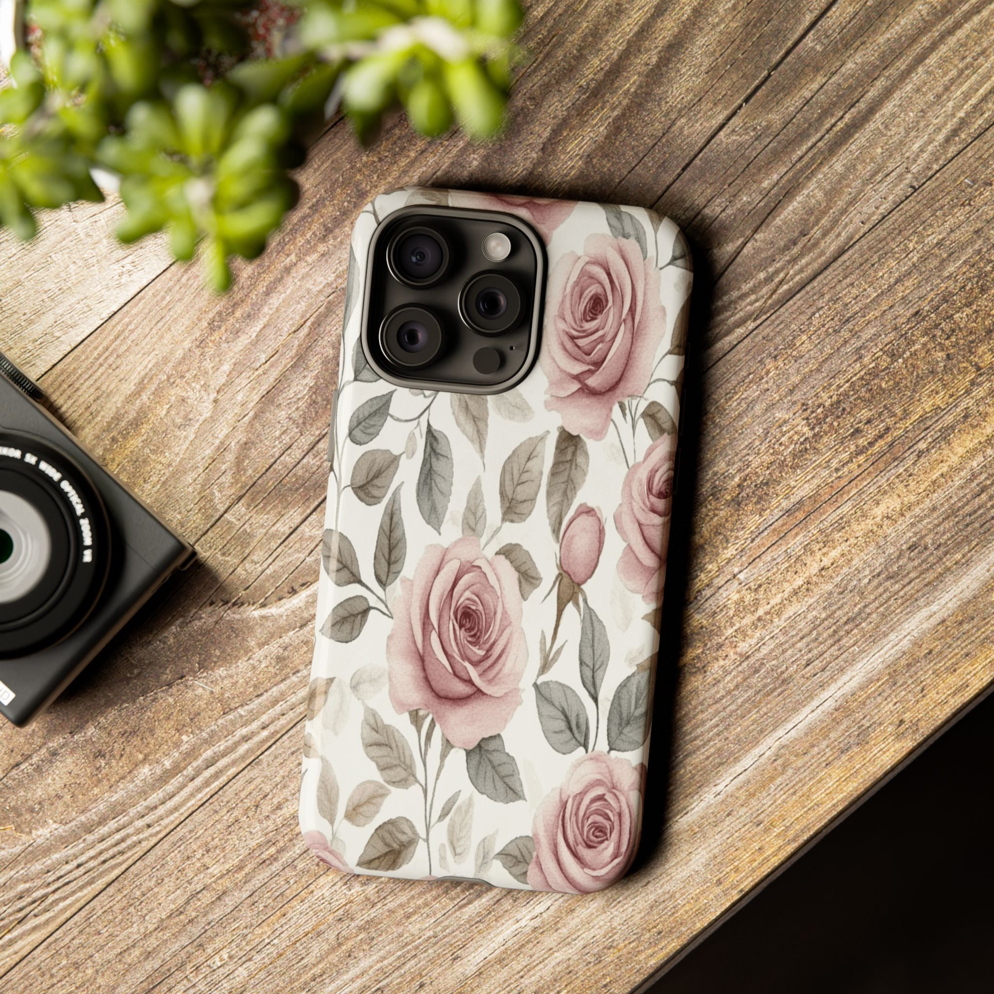 Elegant Watercolor Rose Case