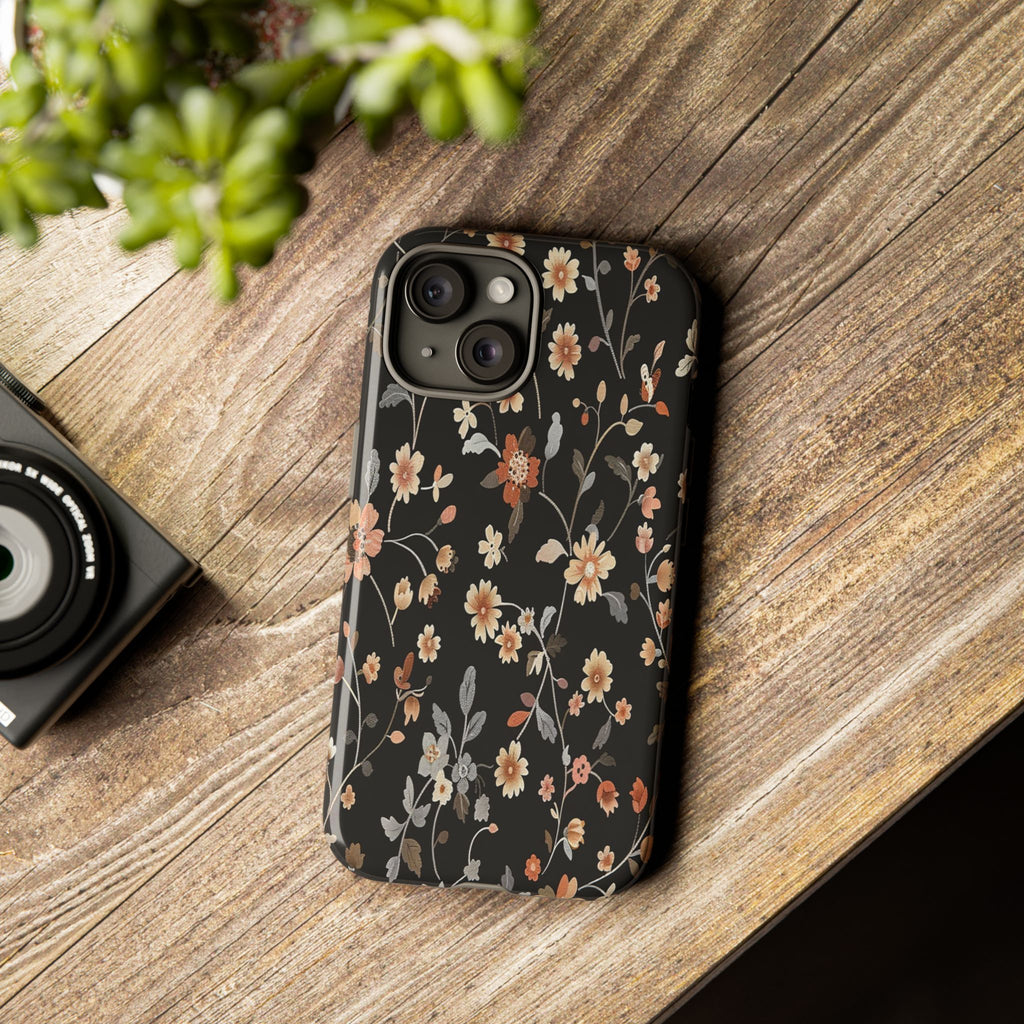 Floral Field on Black Case