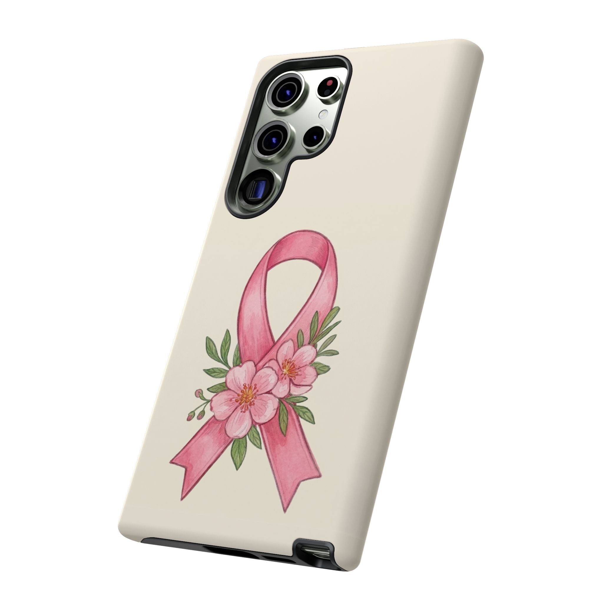 Floral Breast Cancer Awareness Case