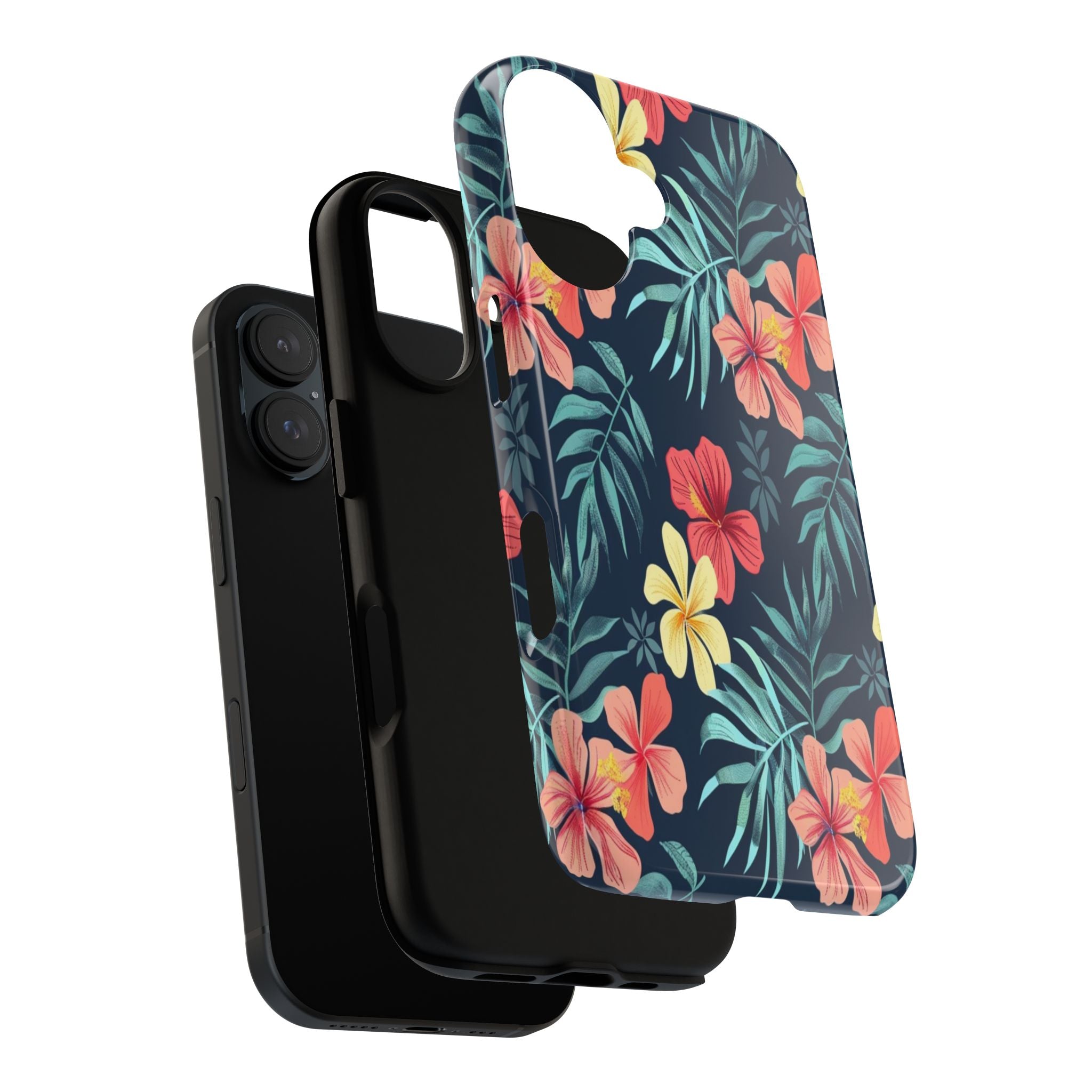 Tropical Hibiscus Navy Case