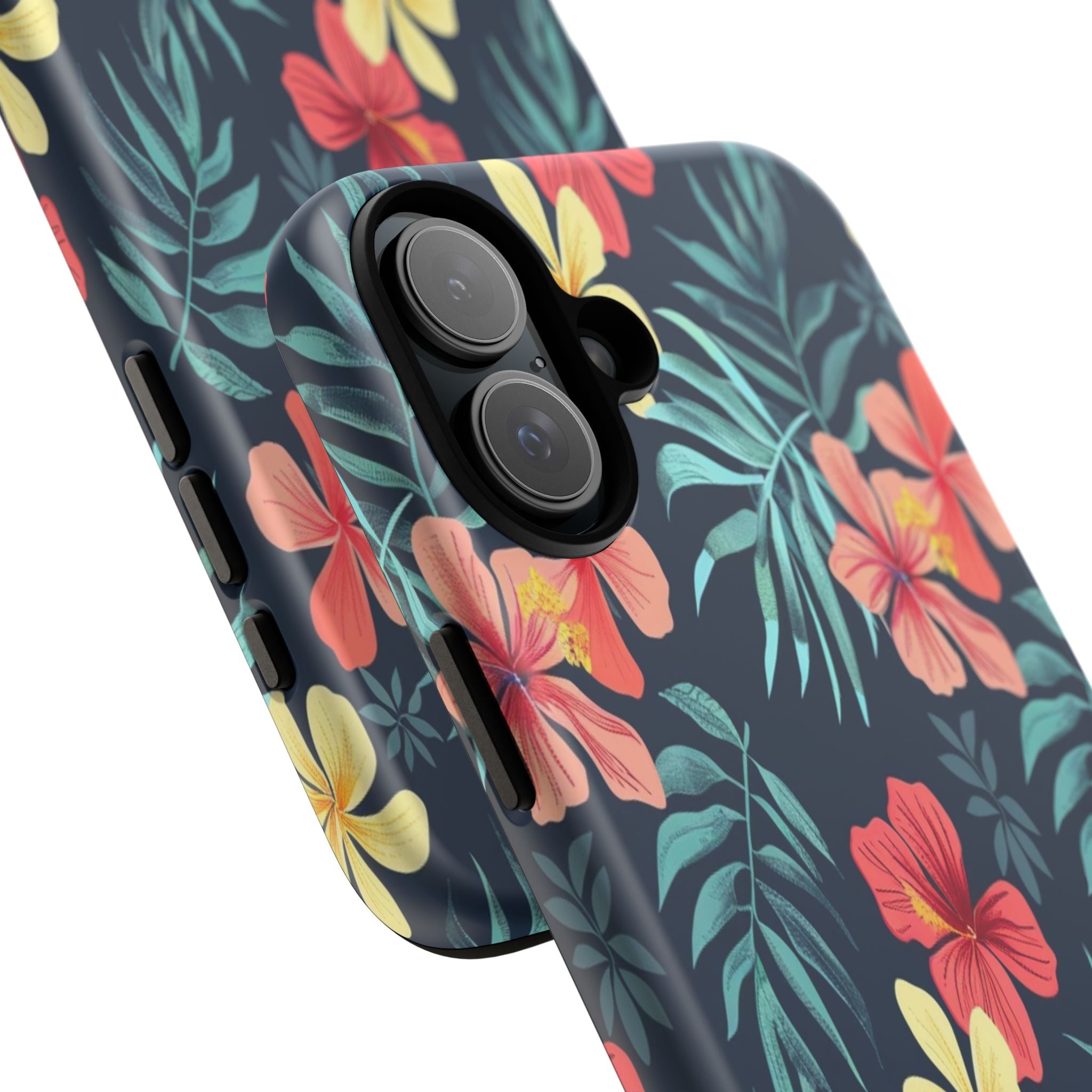 Tropical Hibiscus Navy Case