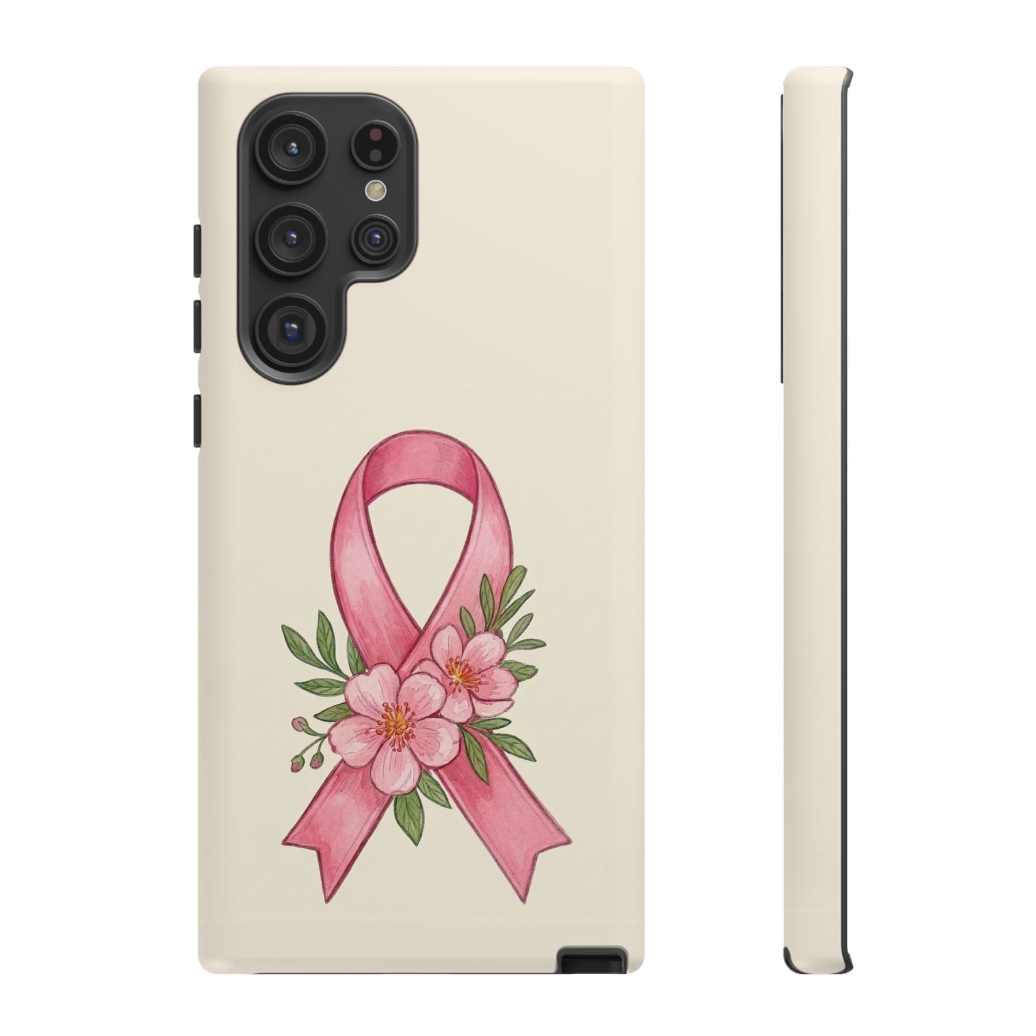 Floral Breast Cancer Awareness Case