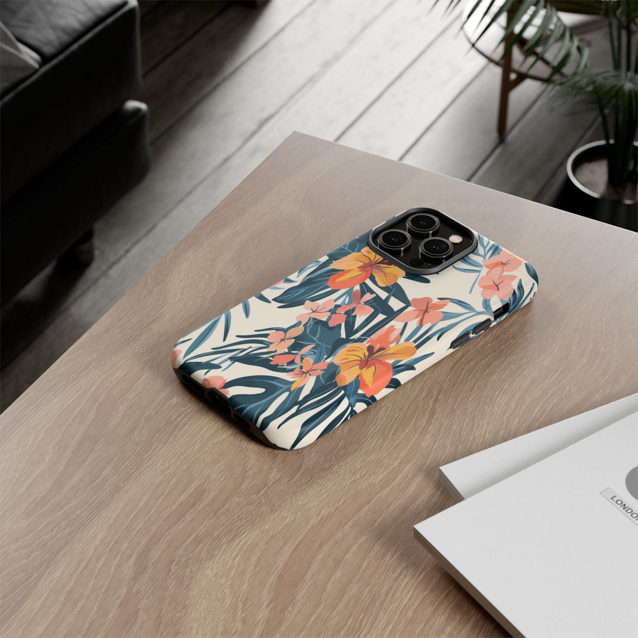 Tropical White and Blue Case