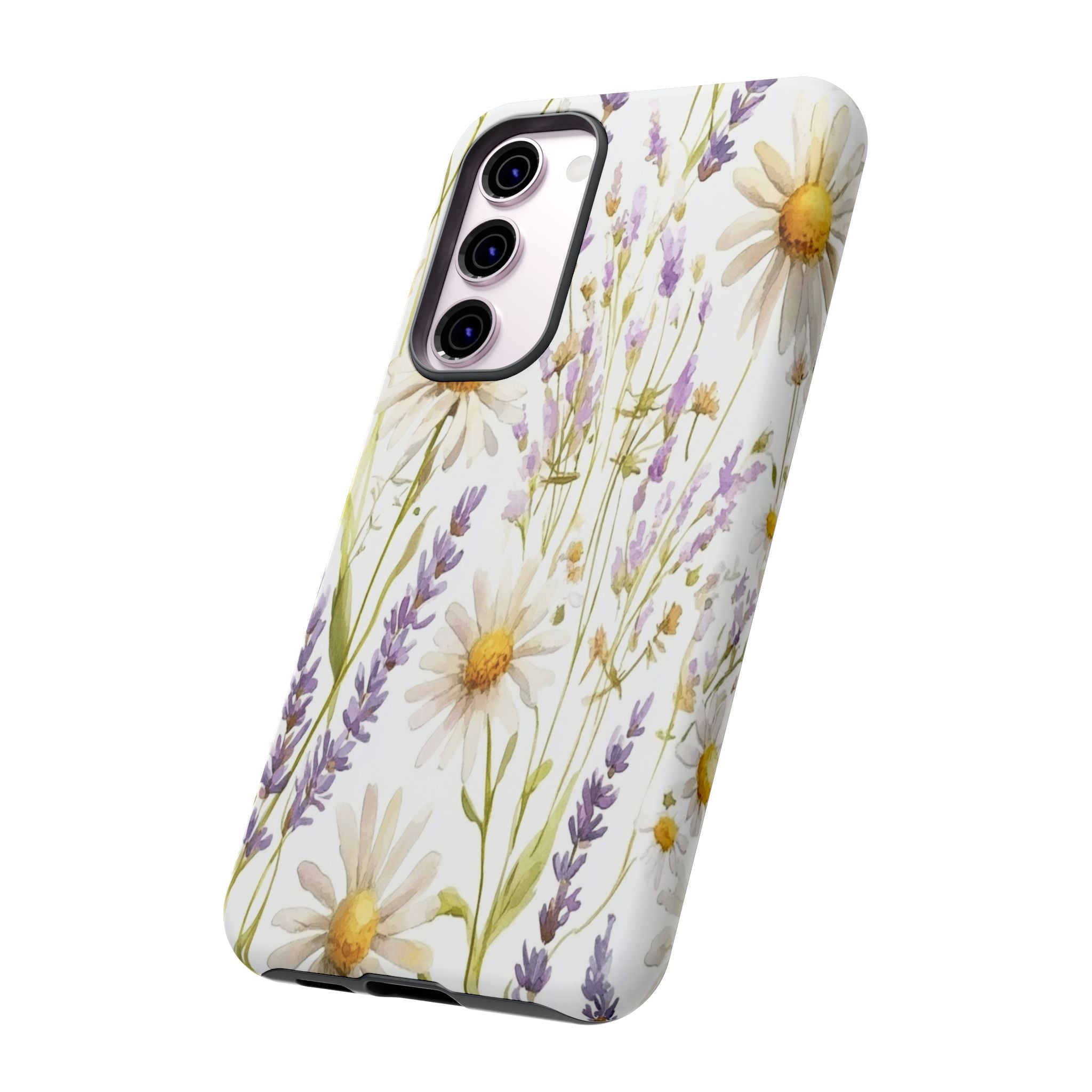 Delicate Watercolor Daisy and Lavender Case