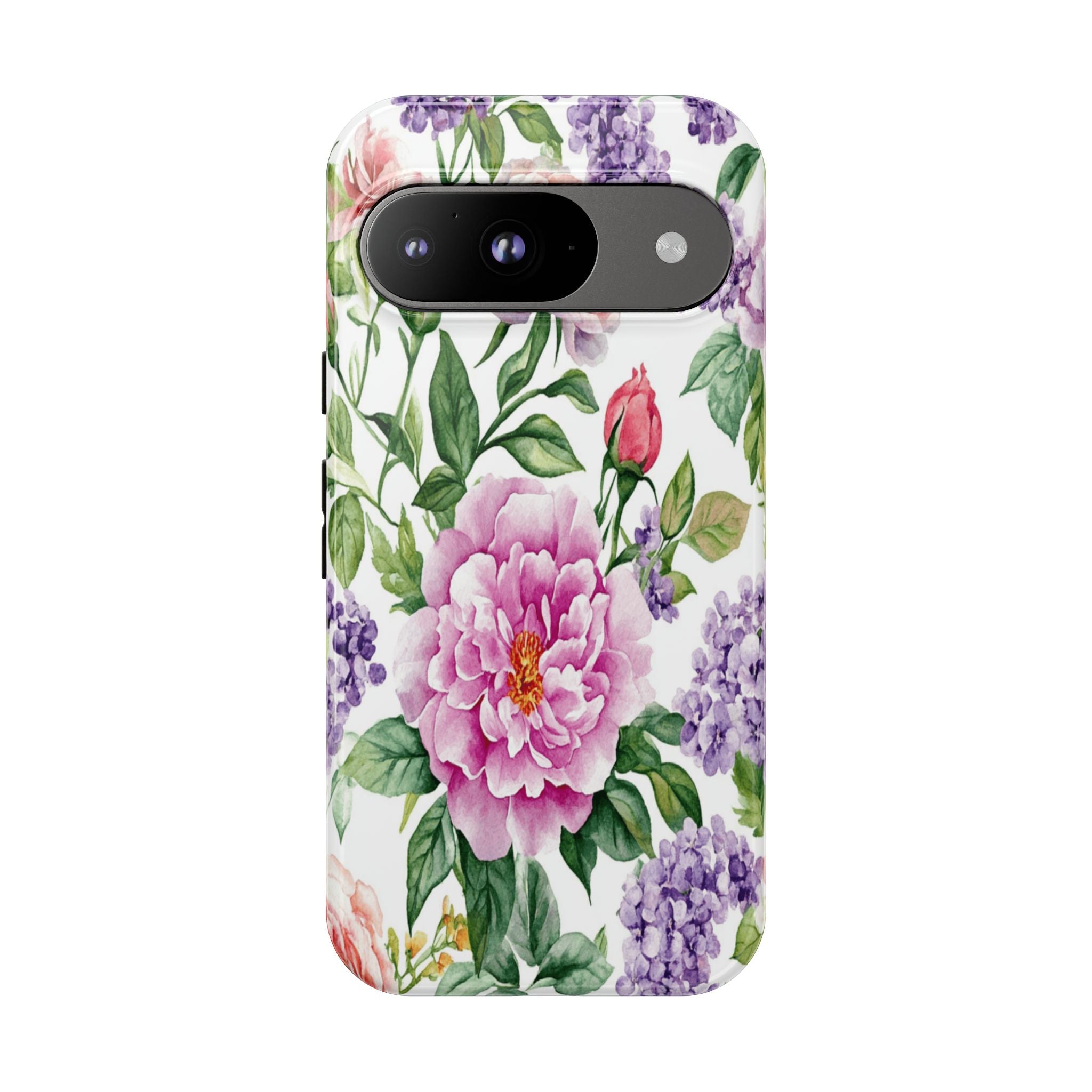 Watercolor Peonies and Lilacs