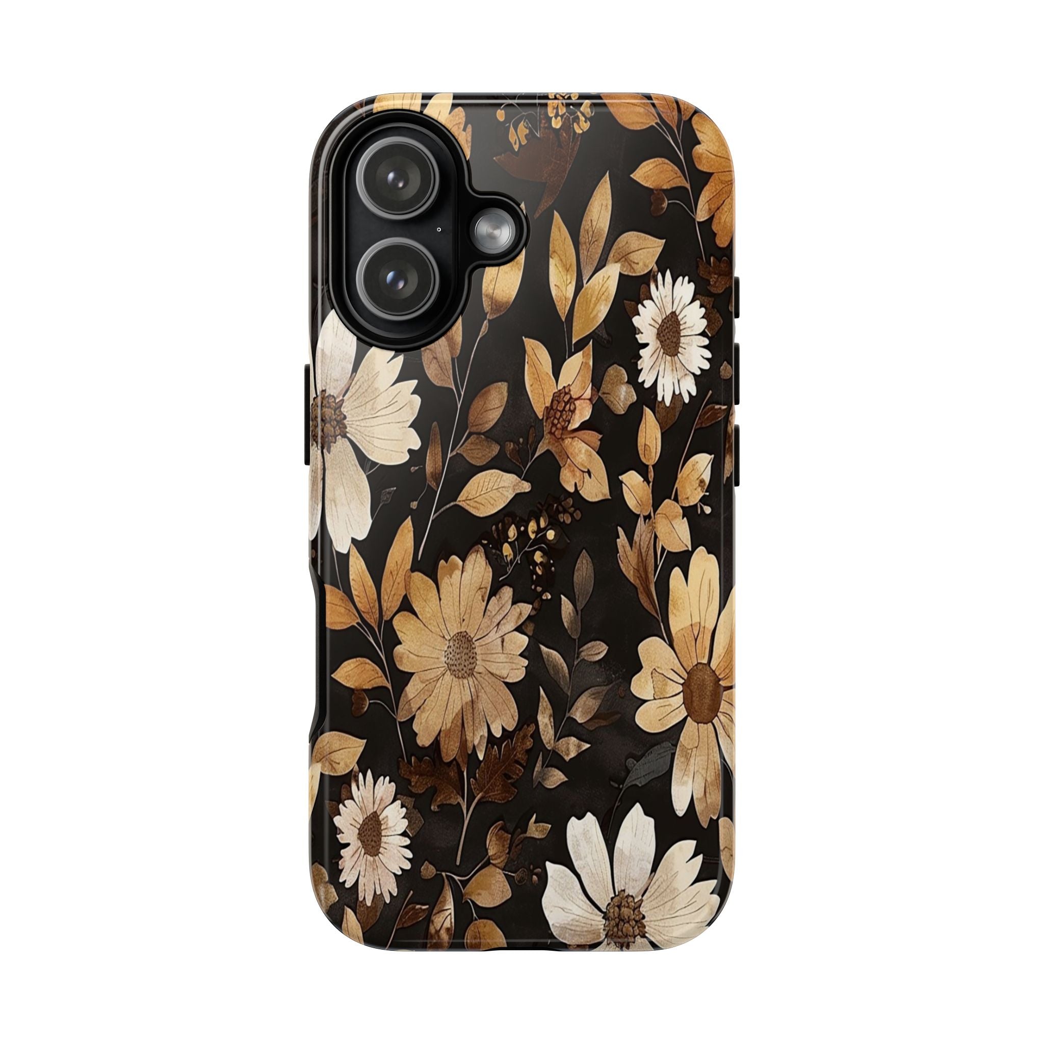 Golden Daisy Botanical on Black