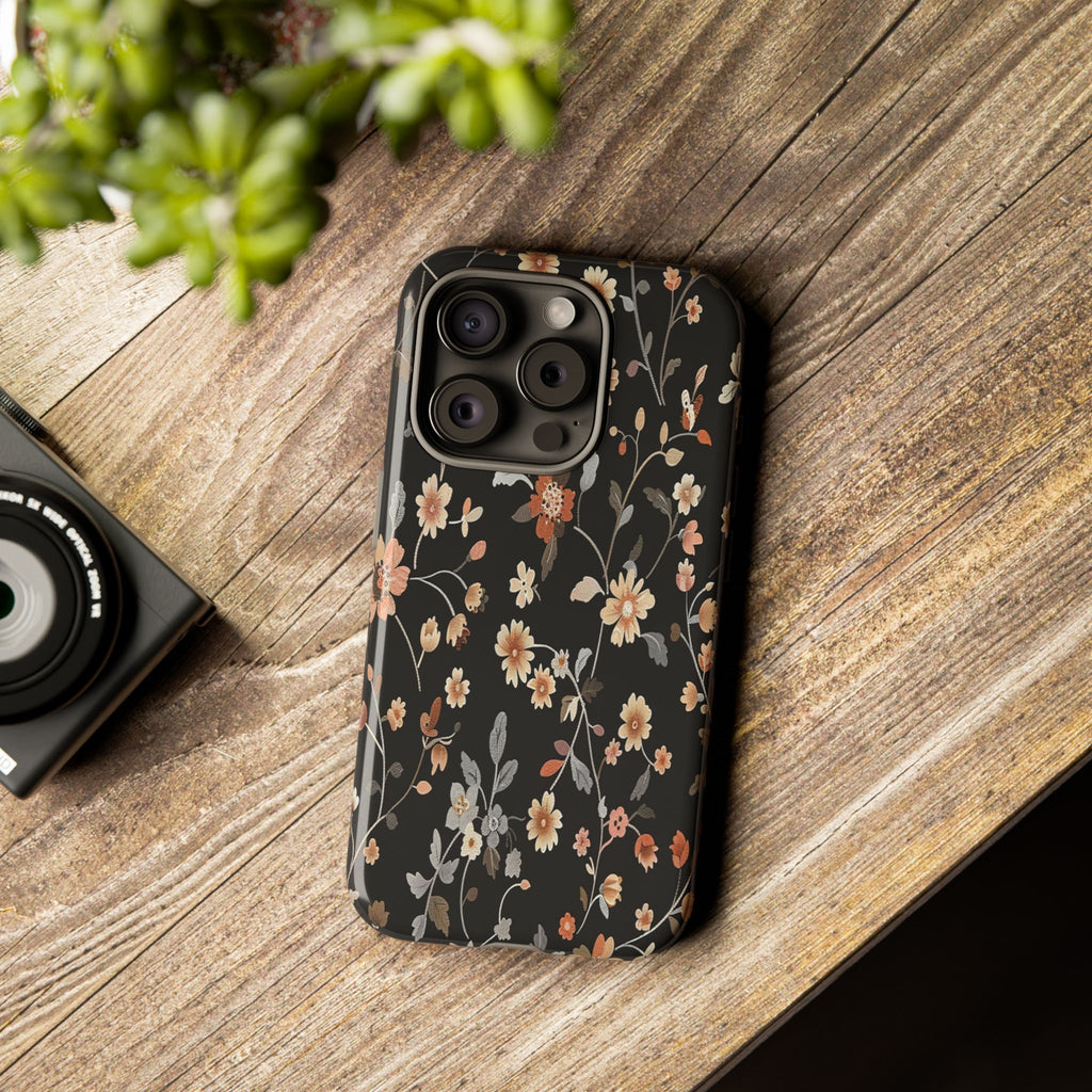 Floral Field on Black Case