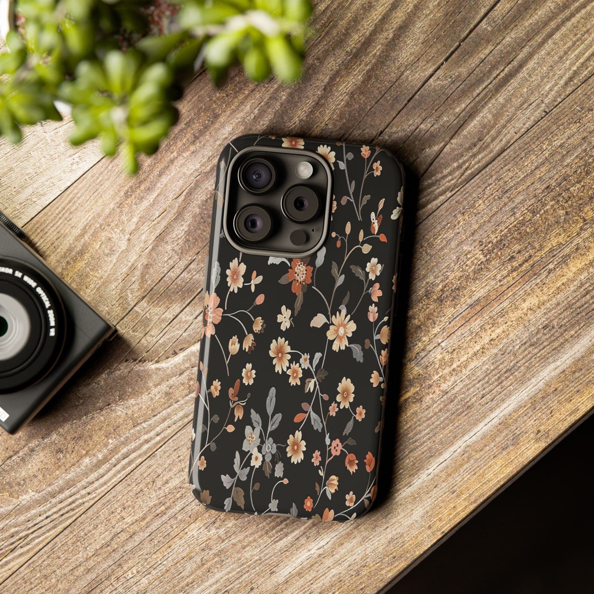Floral Field on Black Case
