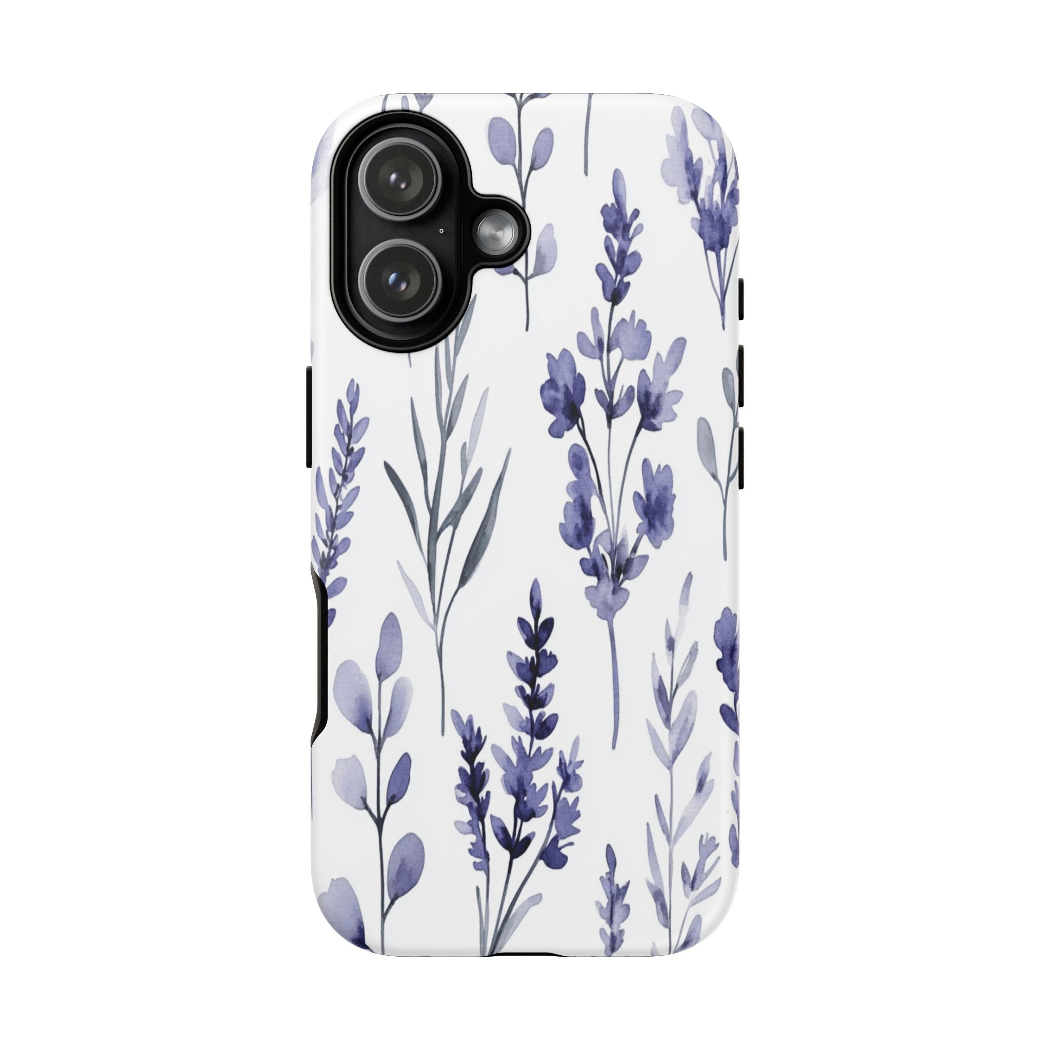 Delicate Purple Botanical Watercolor Floral Pattern
