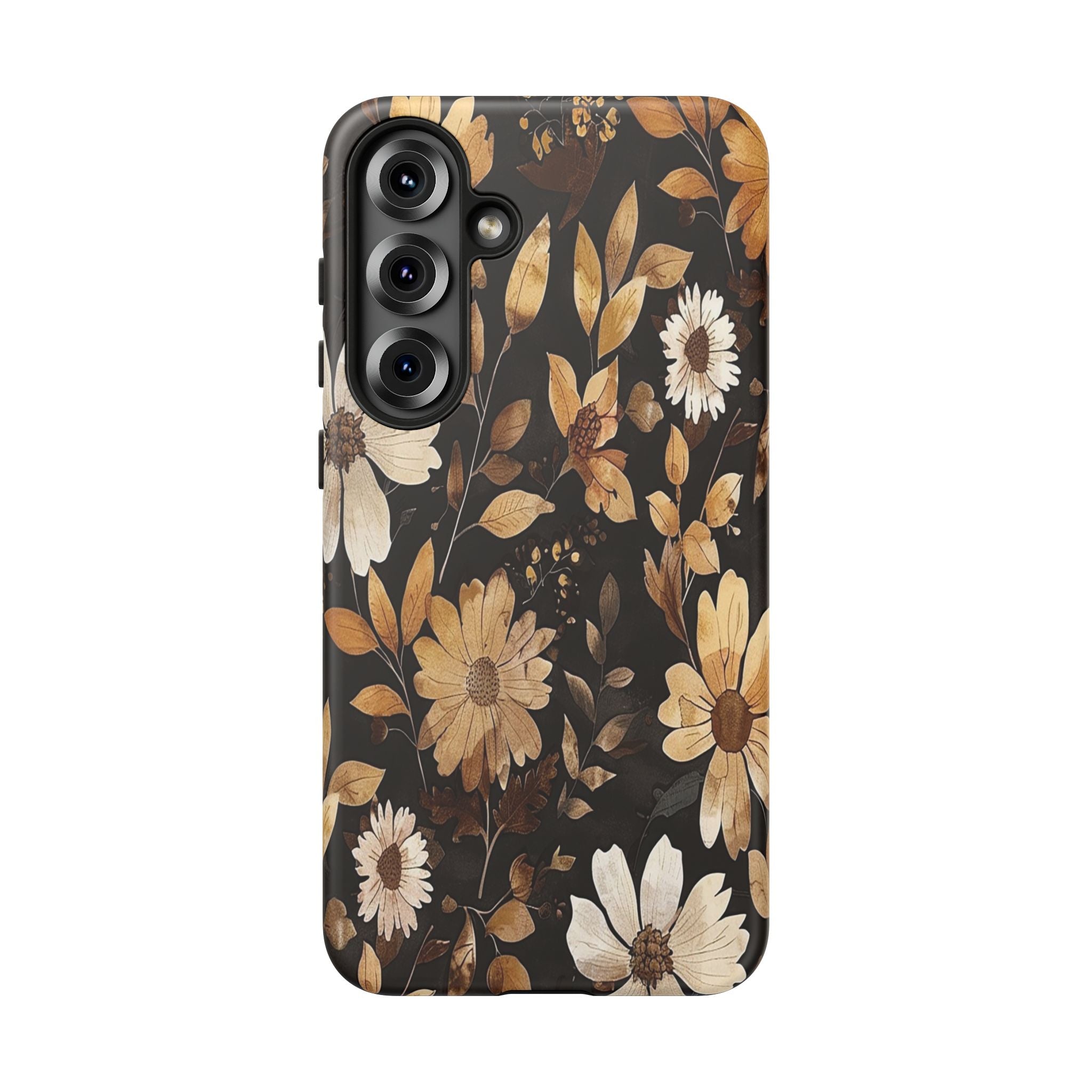 Golden Daisy Botanical on Black