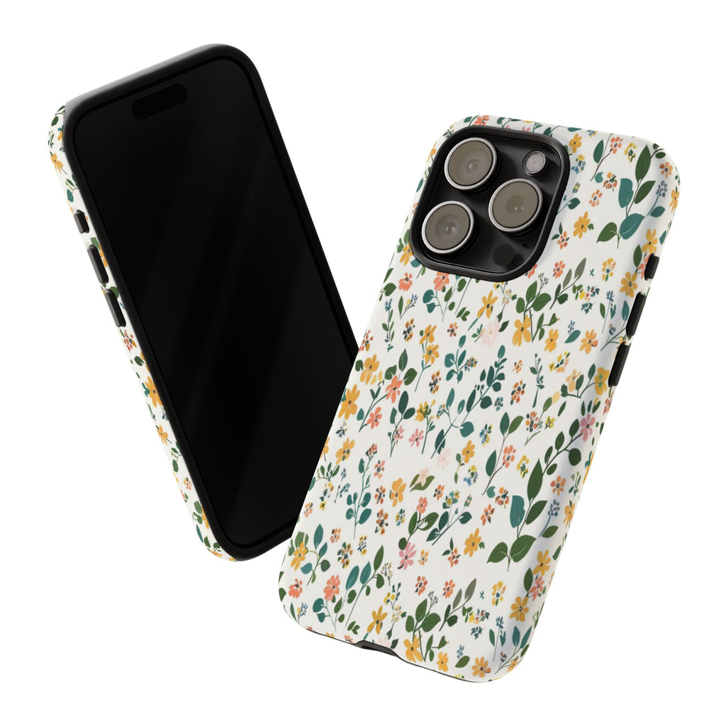 Pastel Leaves and Flowers Case