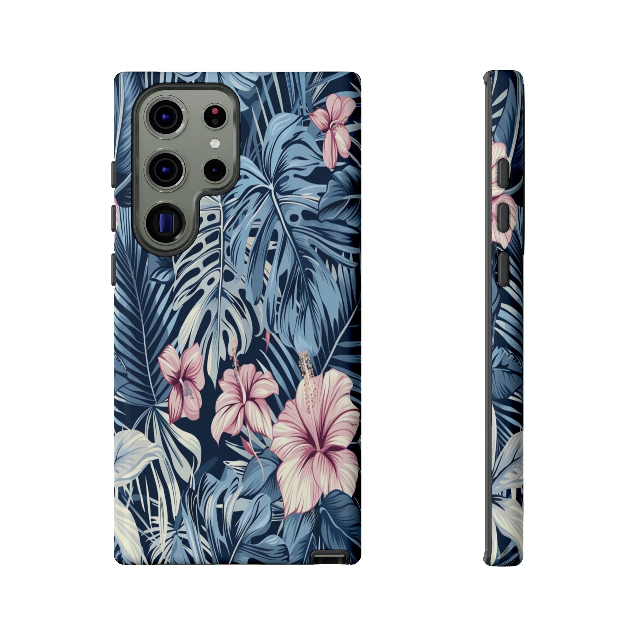 Tropical Hibiscus and Monstera Pattern