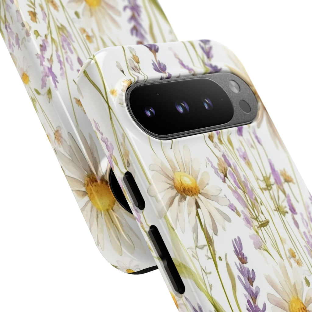 Delicate Watercolor Daisy and Lavender Case