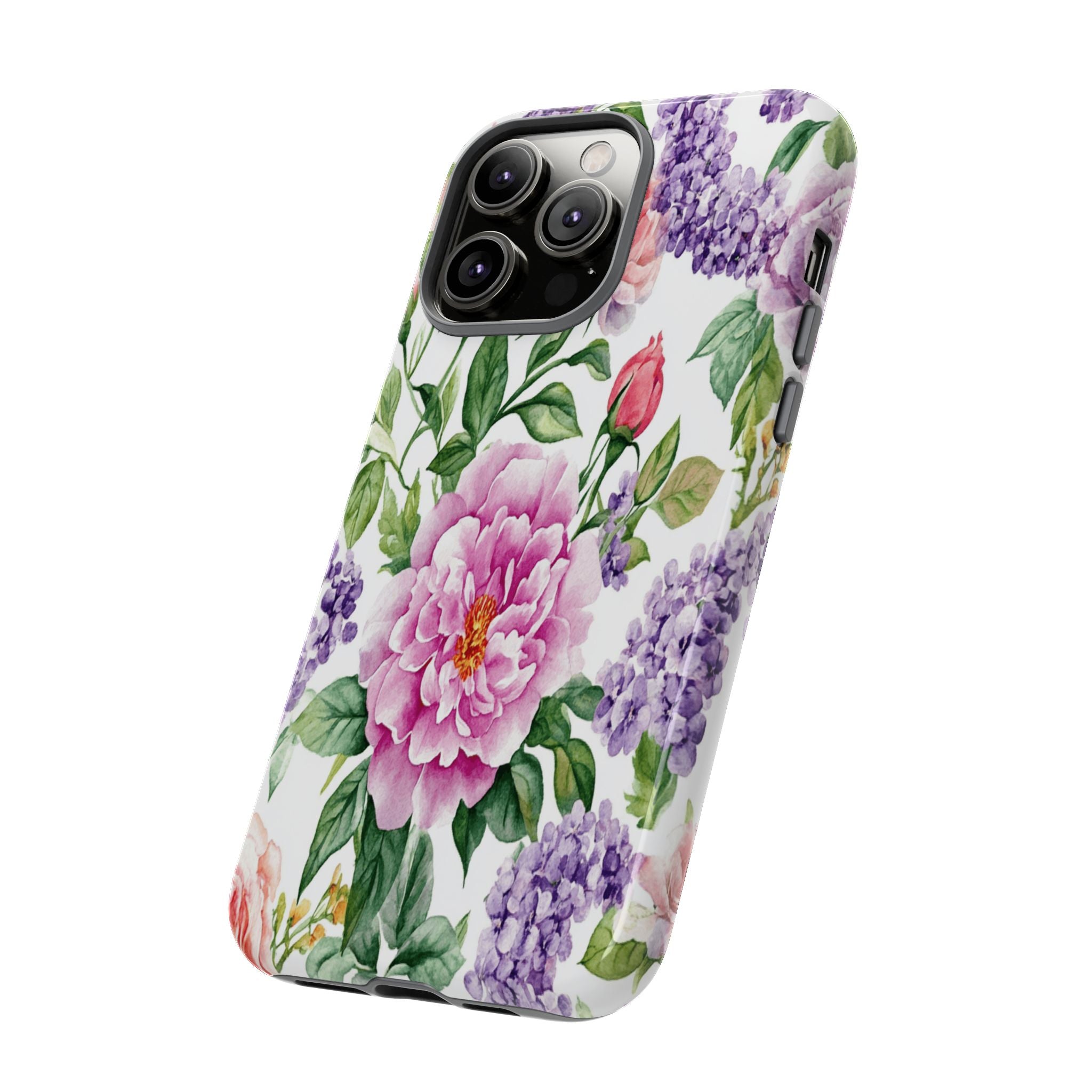 Watercolor Peonies and Lilacs Case