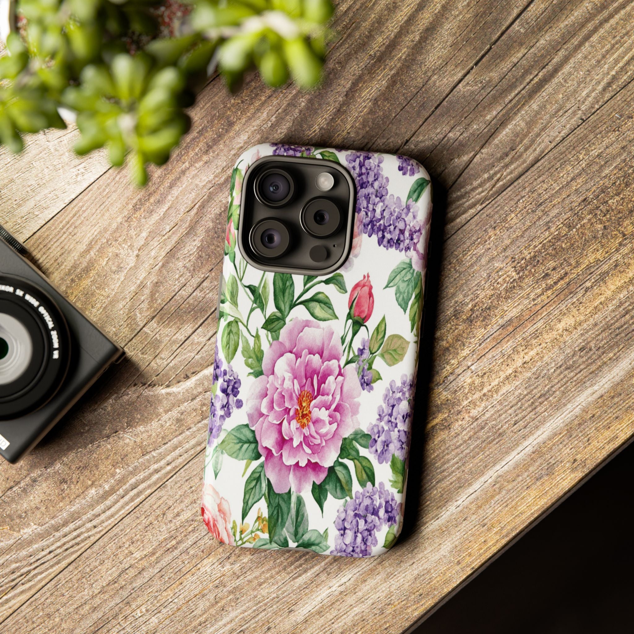 Watercolor Peonies and Lilacs Case