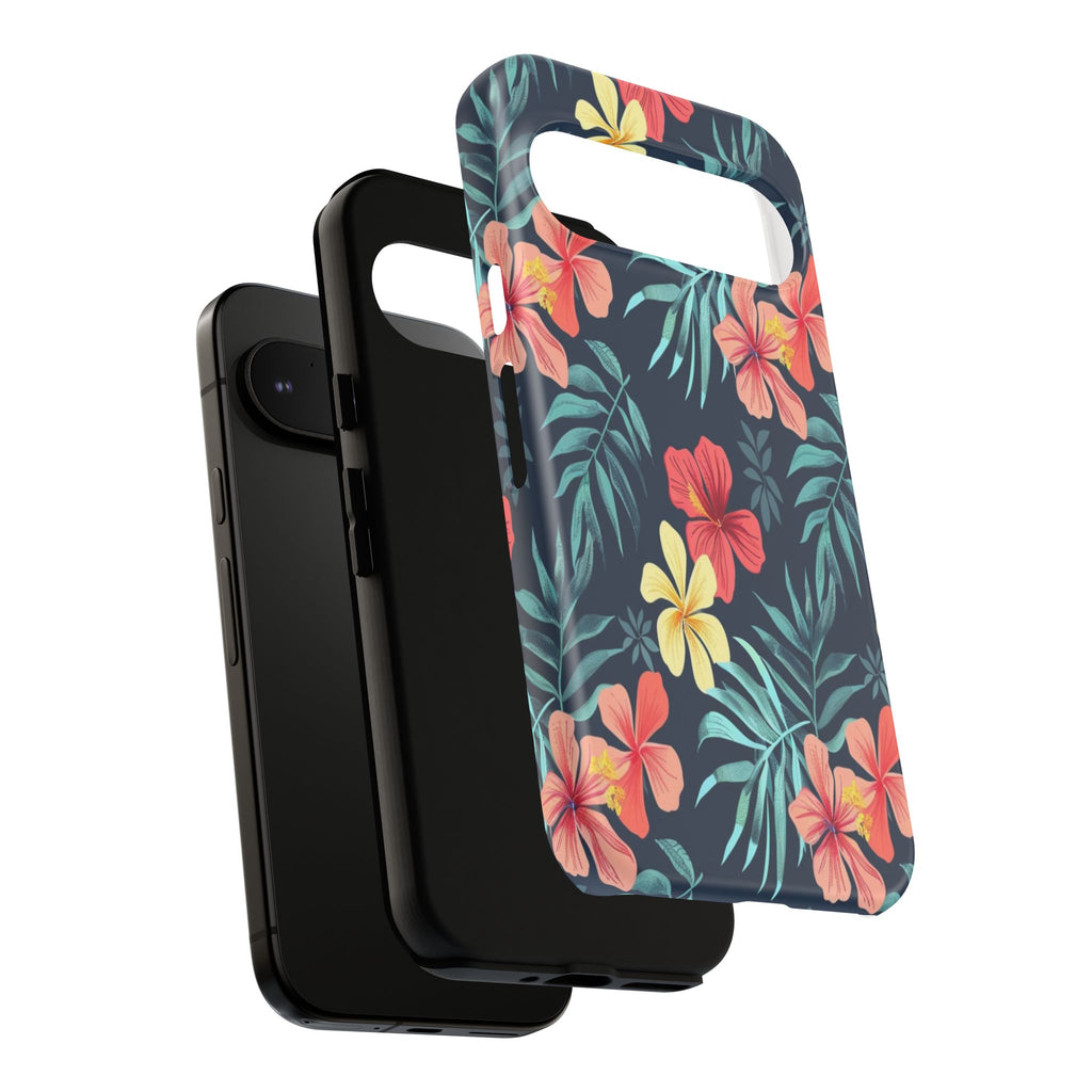 Tropical Hibiscus Navy Case