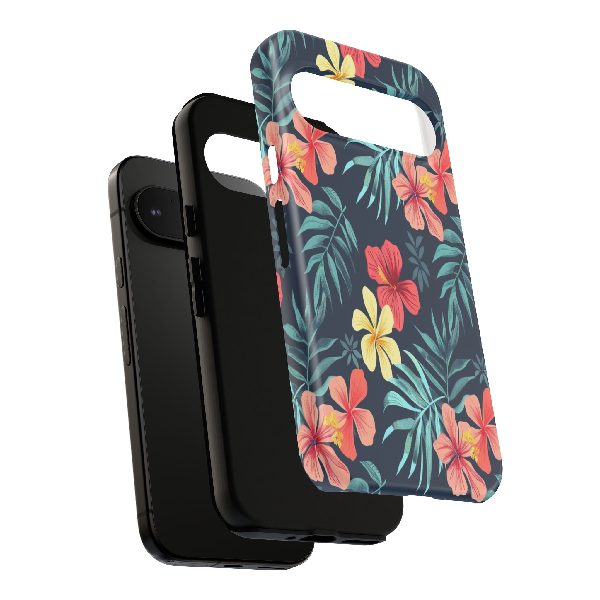 Tropical Hibiscus Navy Case