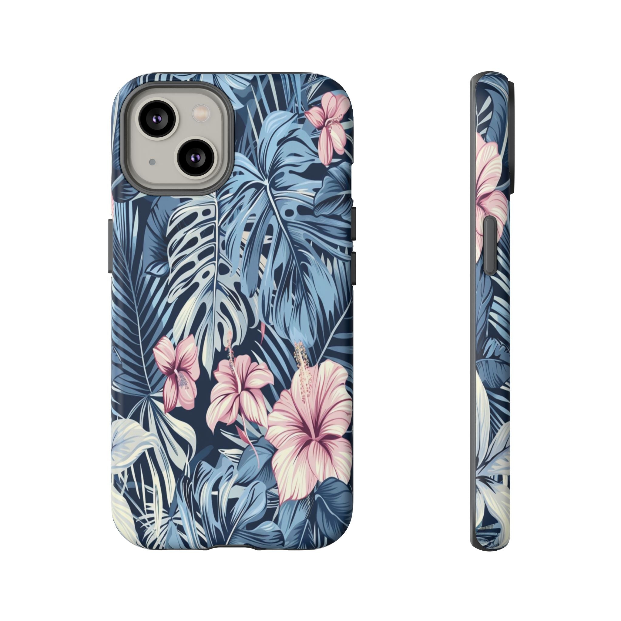 Tropical Hibiscus and Monstera Pattern