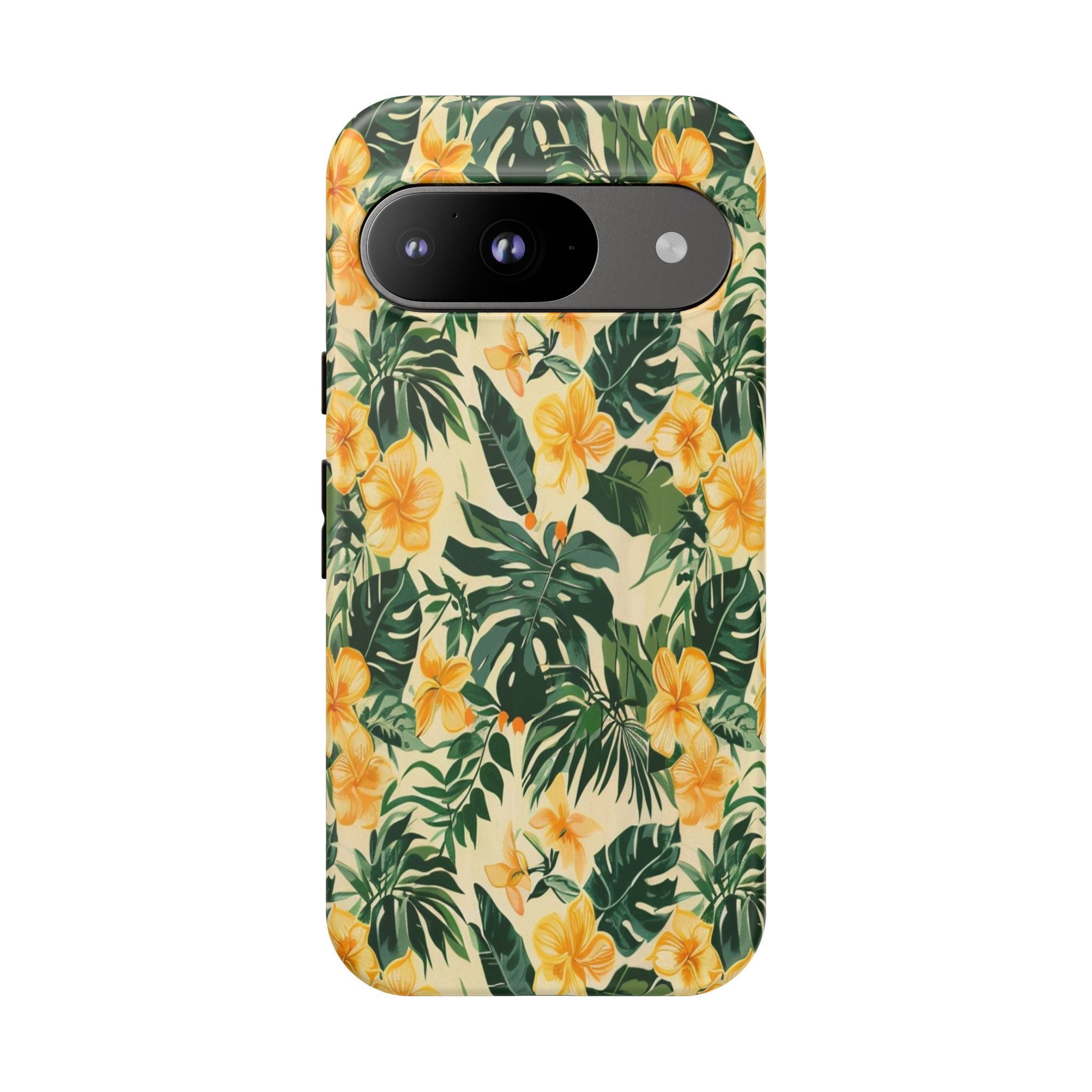 Golden Tropical Blooms