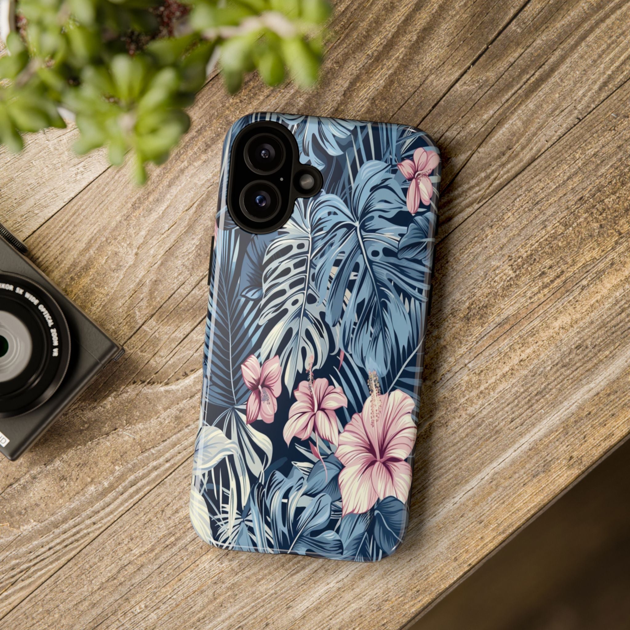 Tropical Hibiscus and Monstera Case