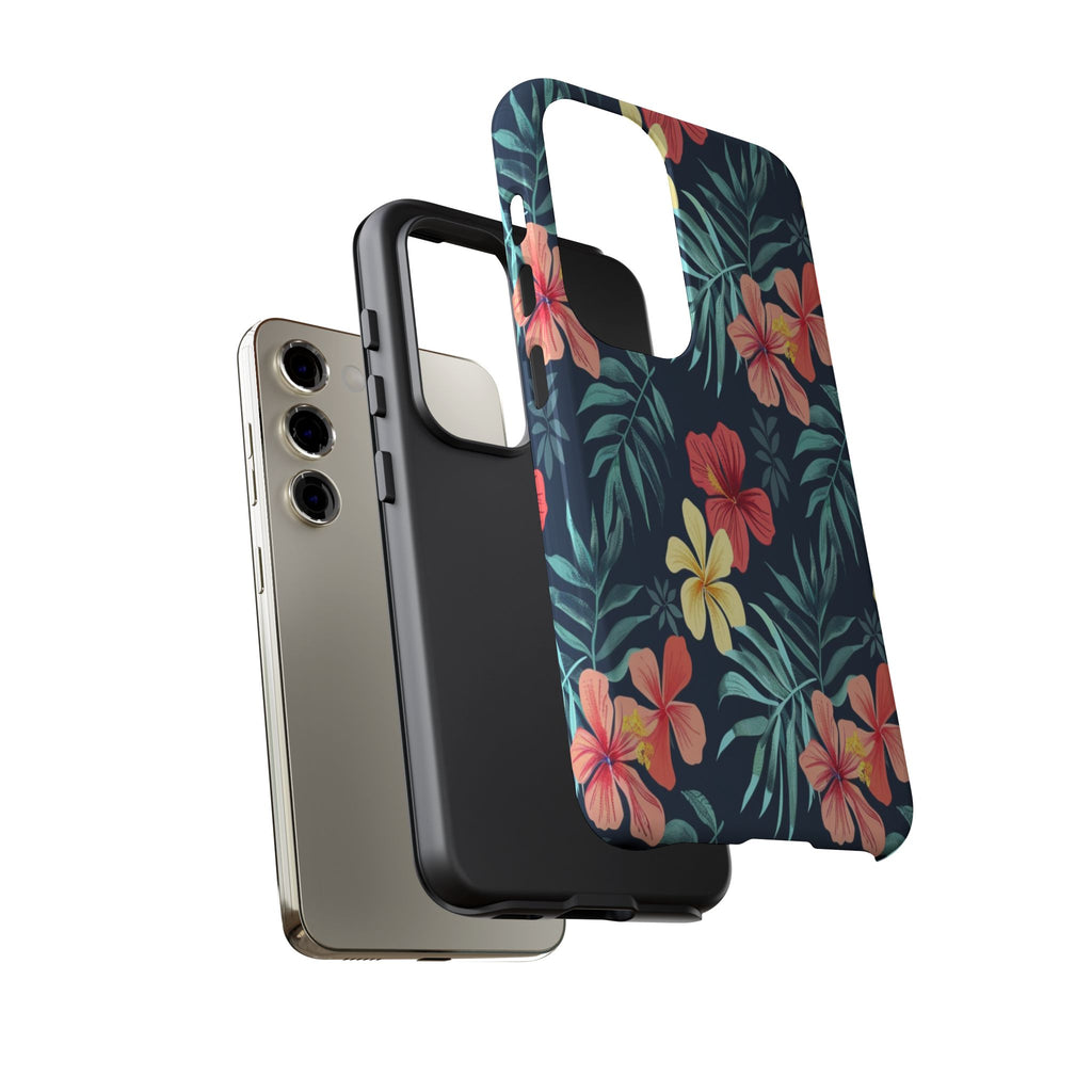 Tropical Hibiscus Navy Case