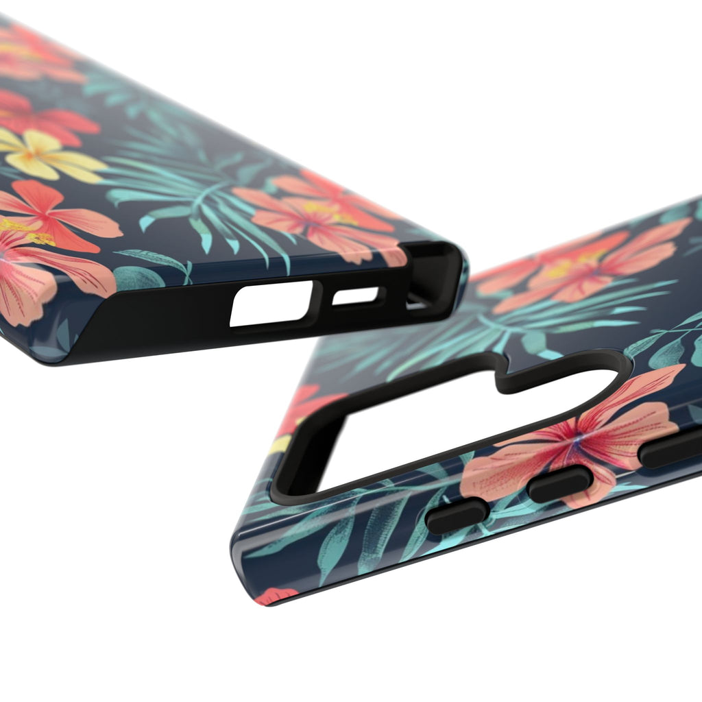 Tropical Hibiscus Navy Case