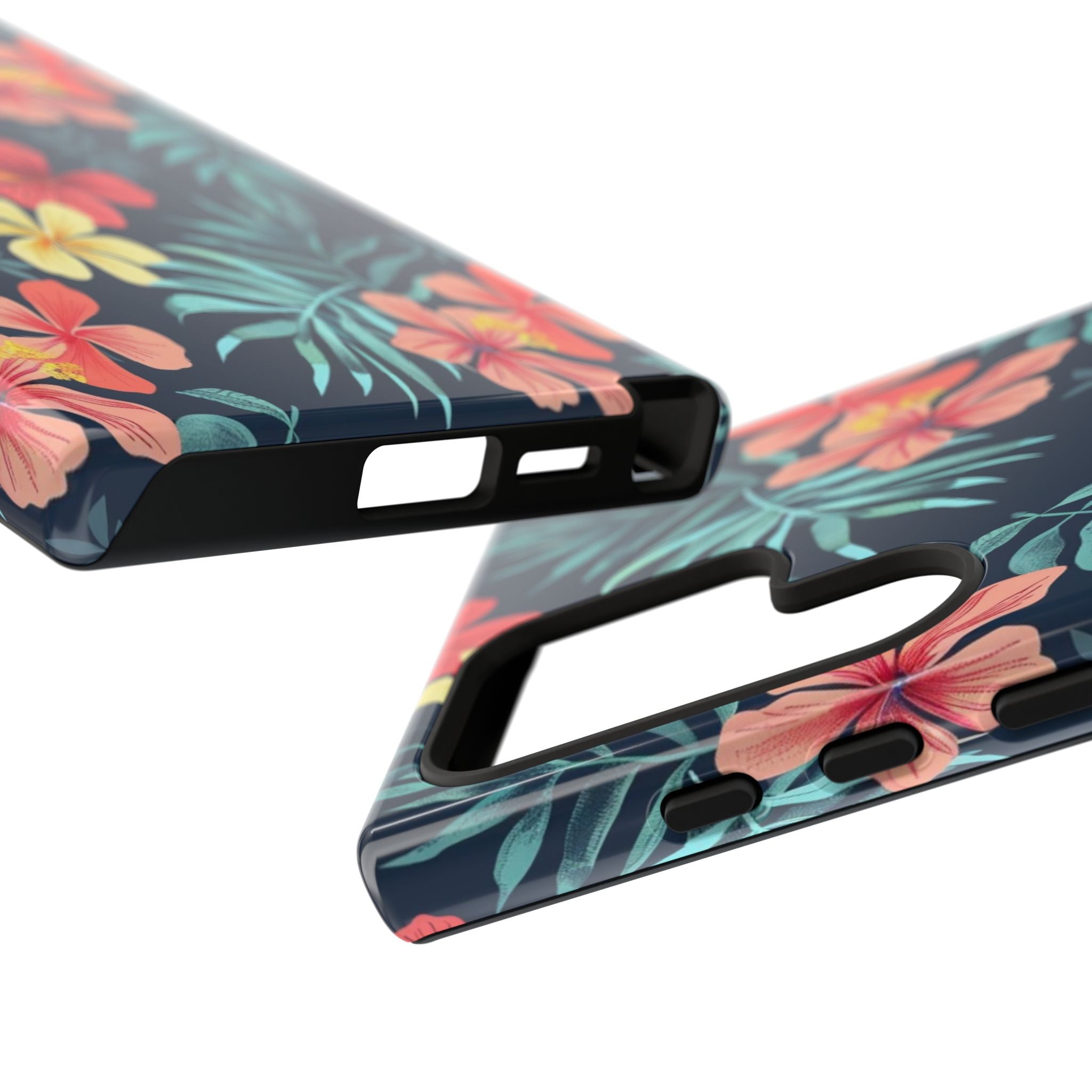 Tropical Hibiscus Navy Case