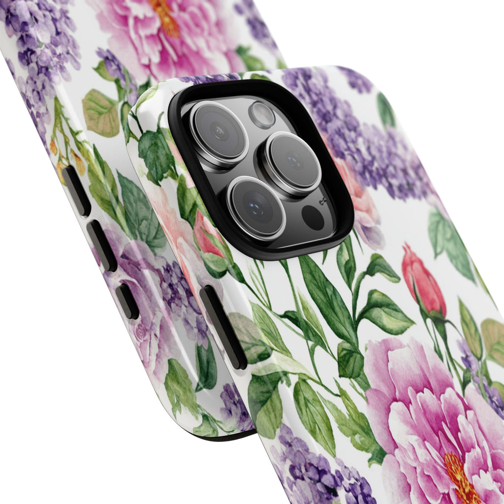 Watercolor Peonies and Lilacs Case
