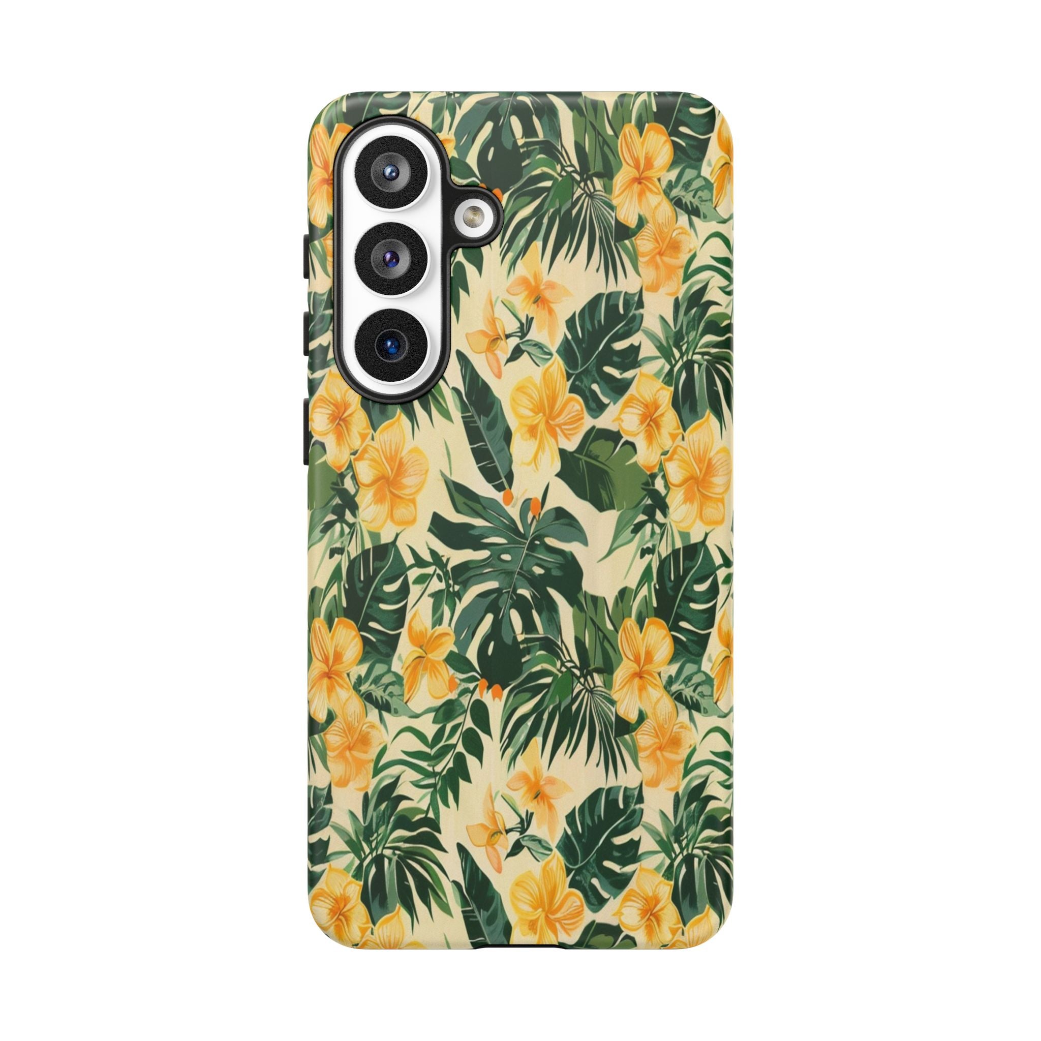 Golden Tropical Blooms