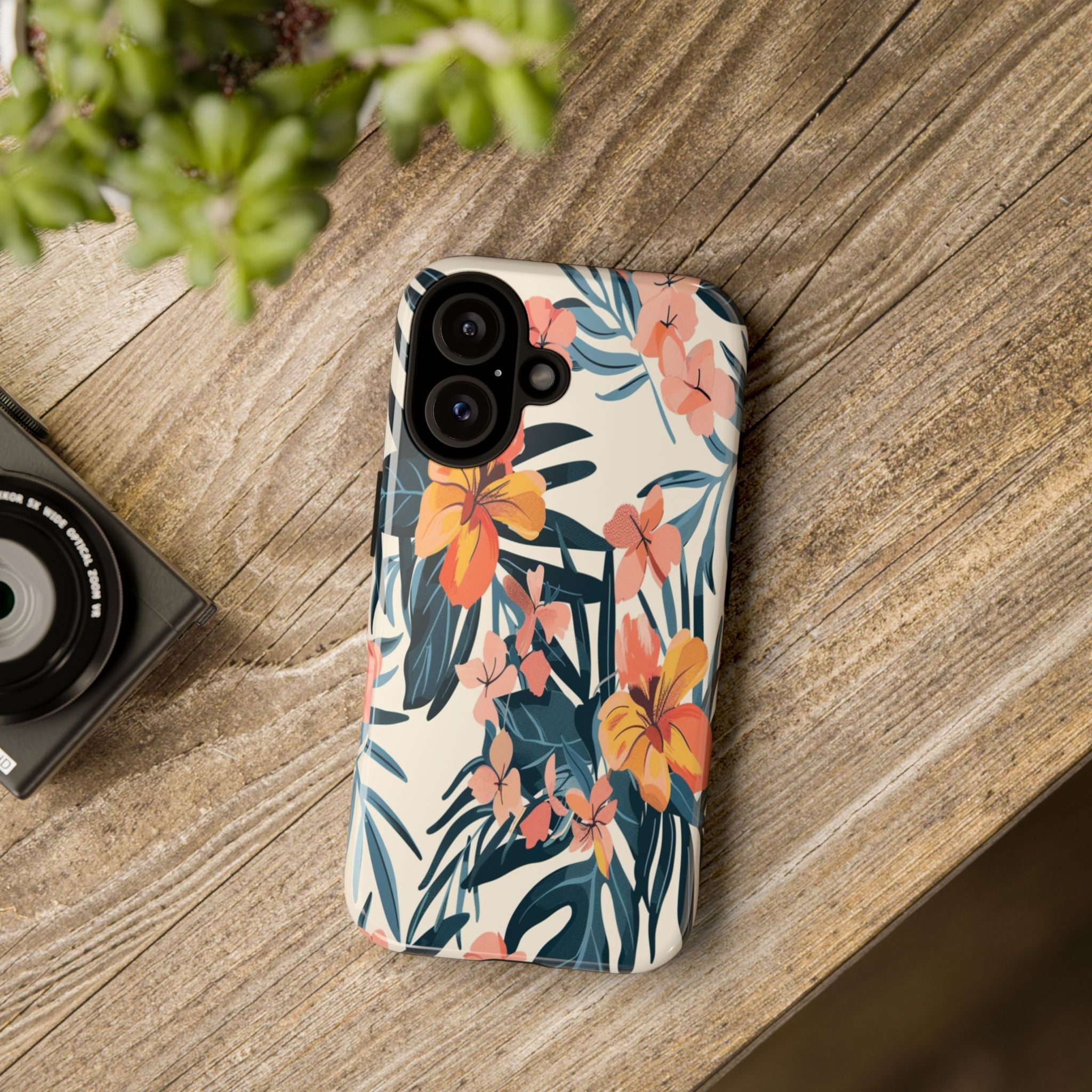 Tropical White and Blue Case