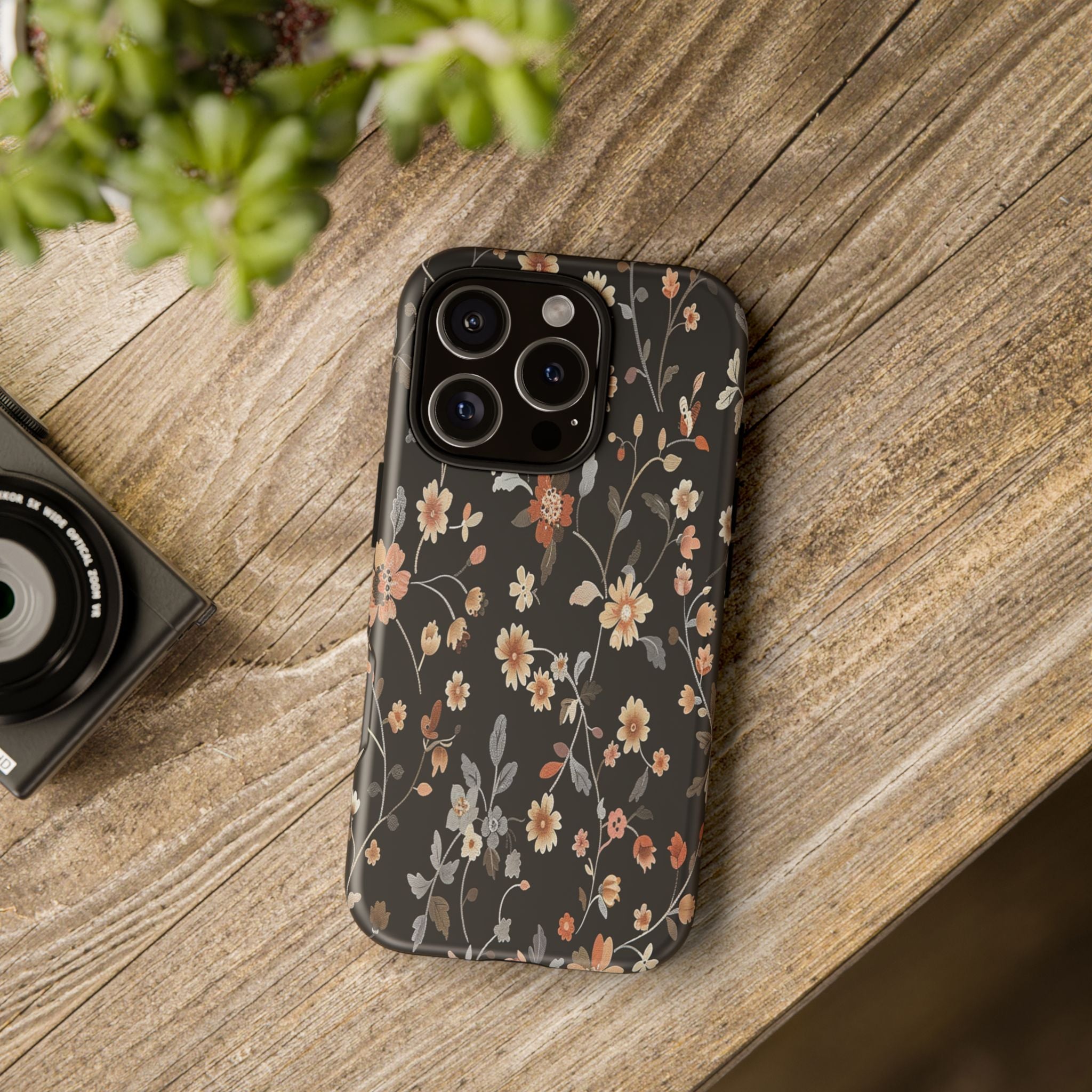 Floral Field on Black Case