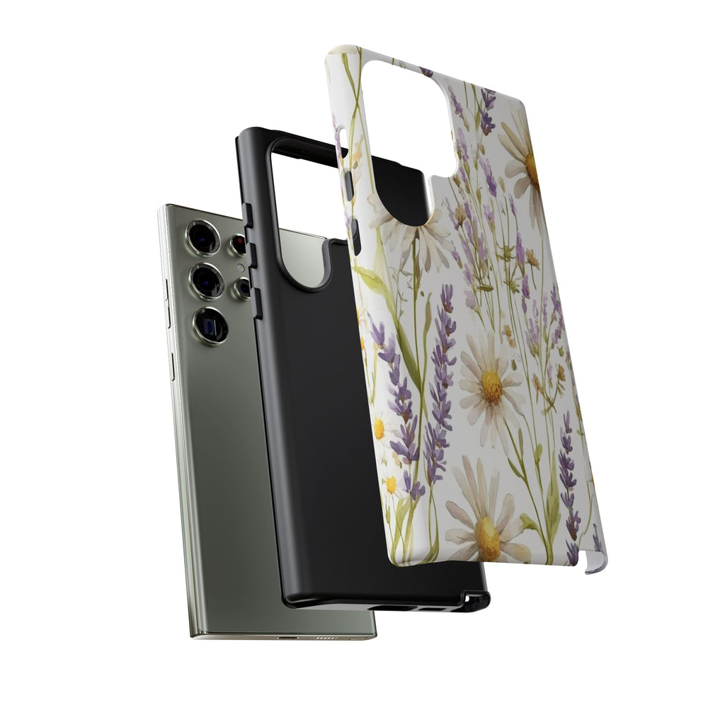 Delicate Watercolor Daisy and Lavender Case