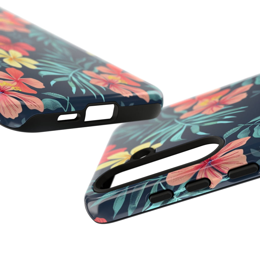 Tropical Hibiscus Navy Case