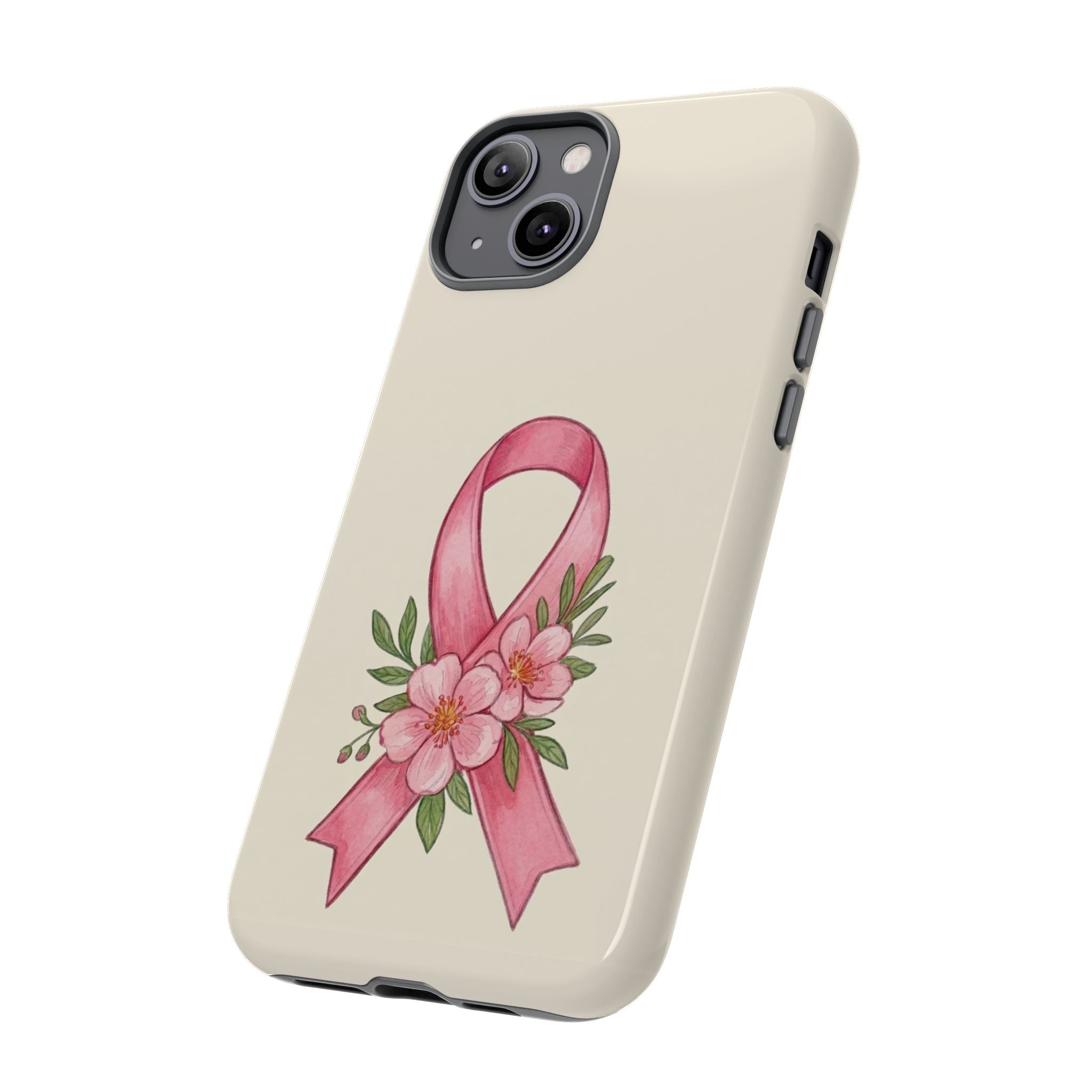 Floral Breast Cancer Awareness Case