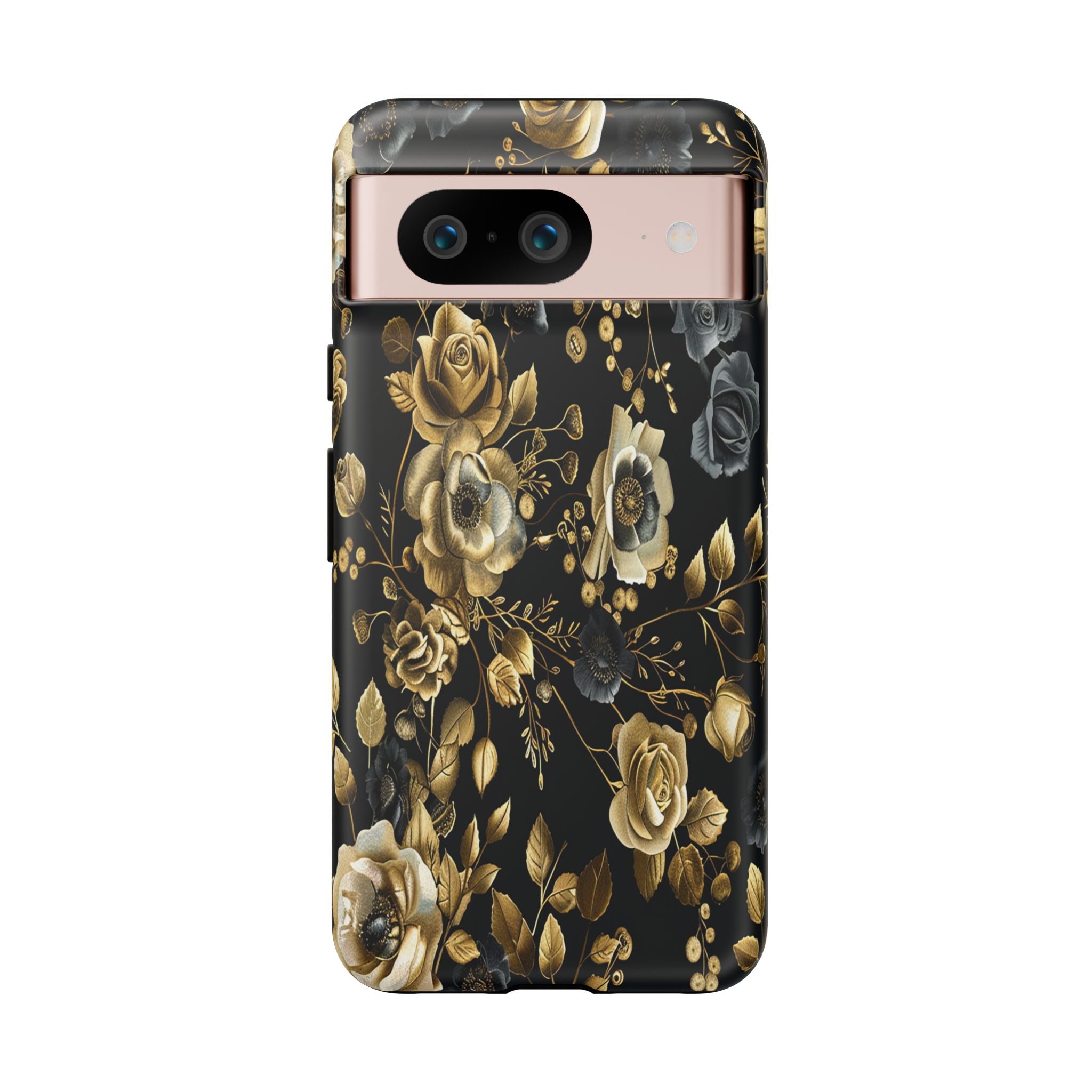 Luxurious Gold Roses on Black