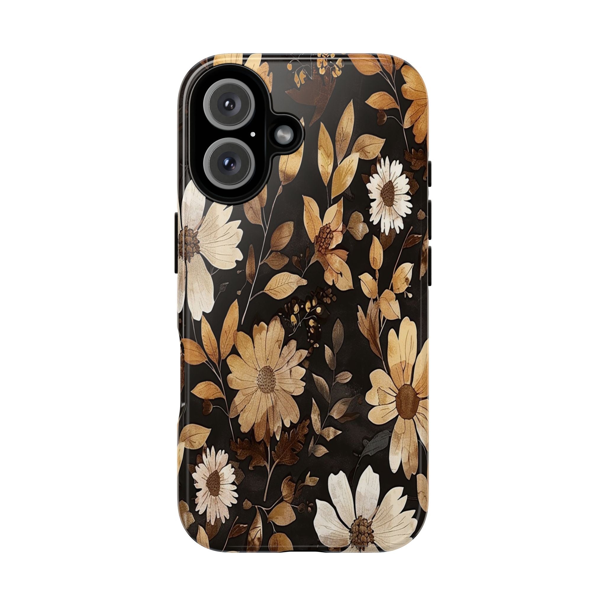 Golden Daisy Botanical on Black