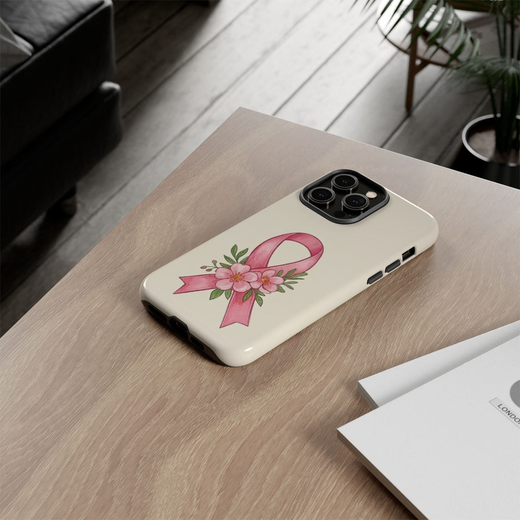 Floral Breast Cancer Awareness Case